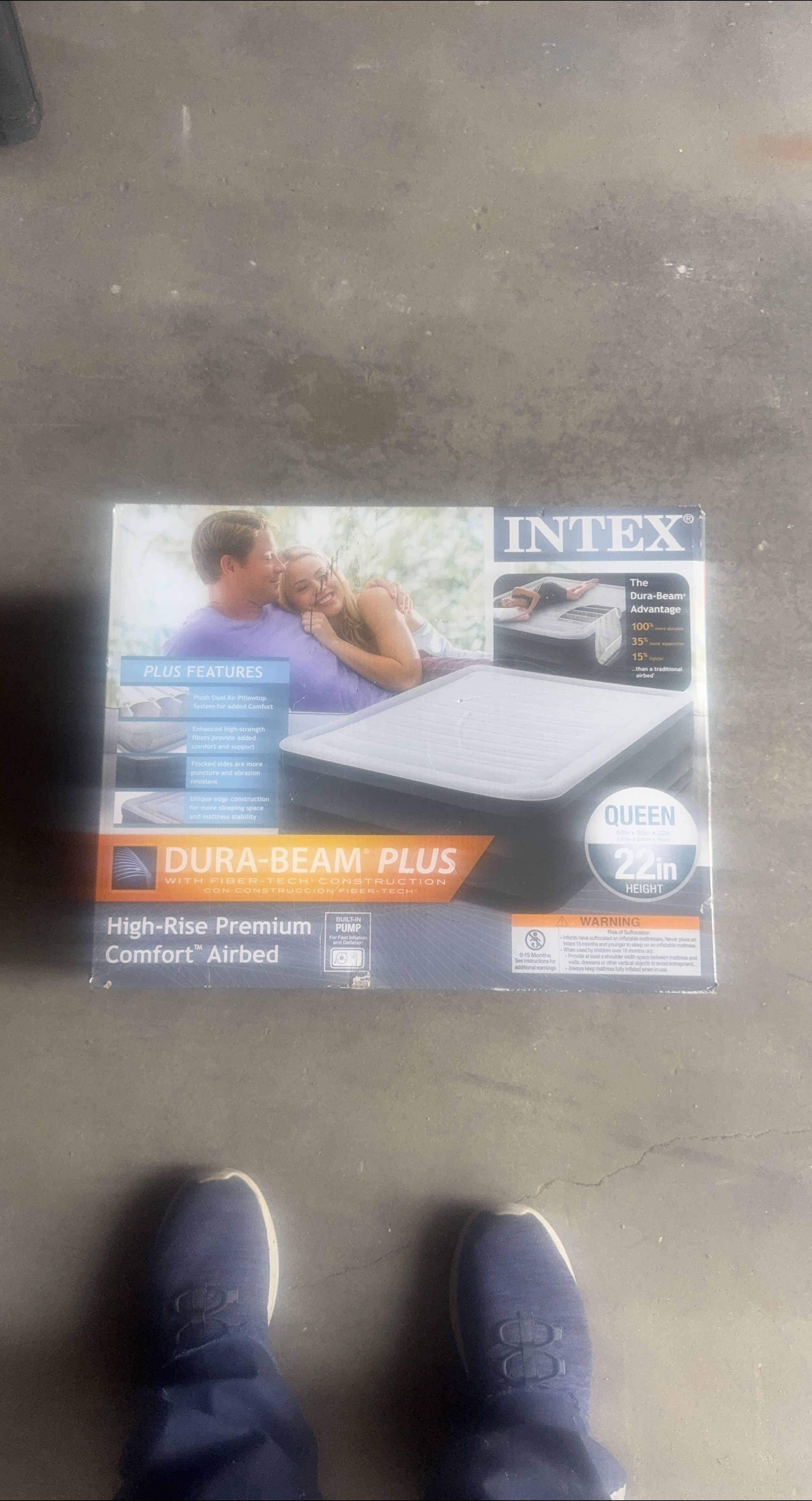 Intex Dura-Beam Plus Queen Airbed - 22in Height