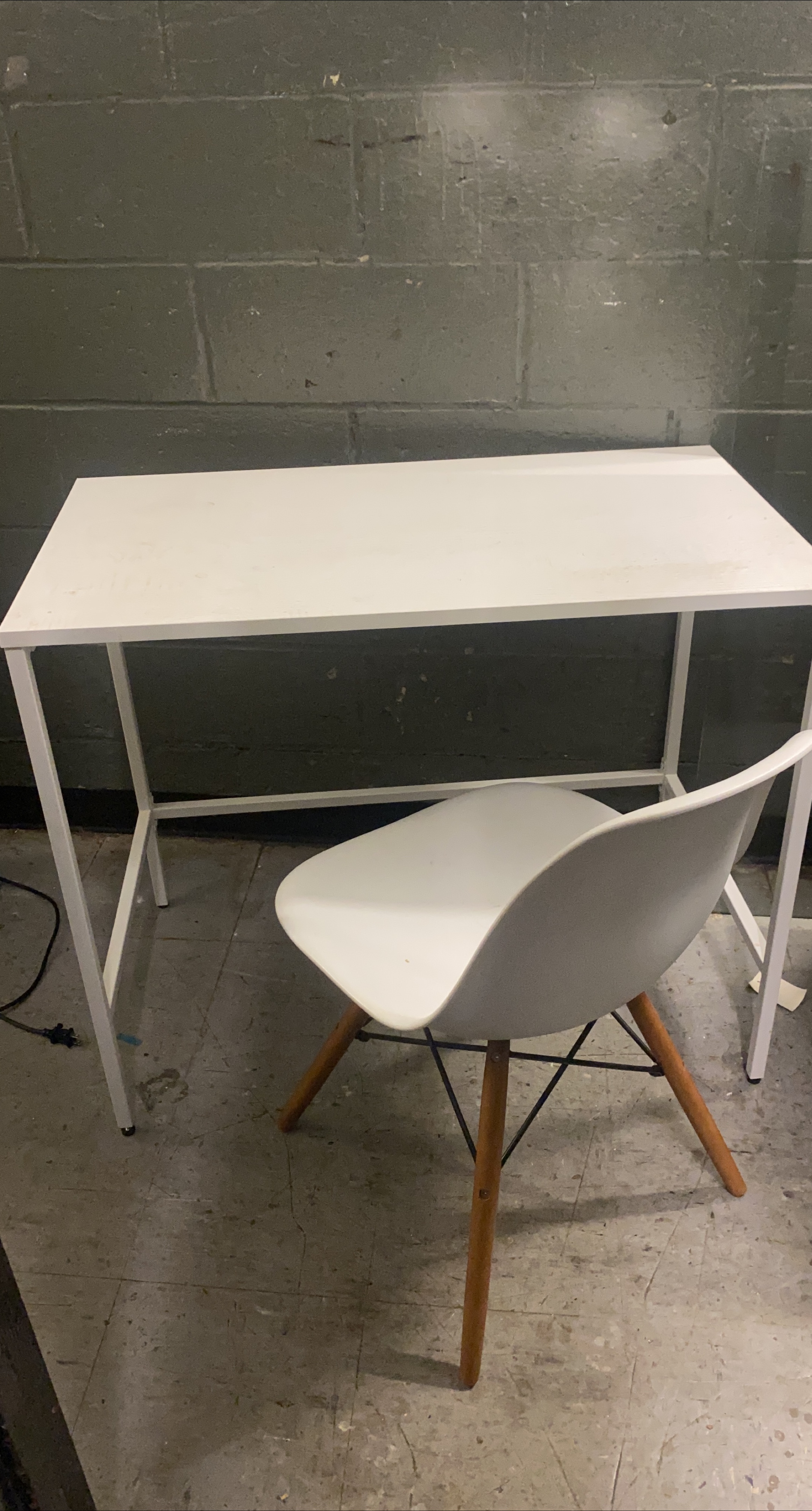 White Desk and Chair Set