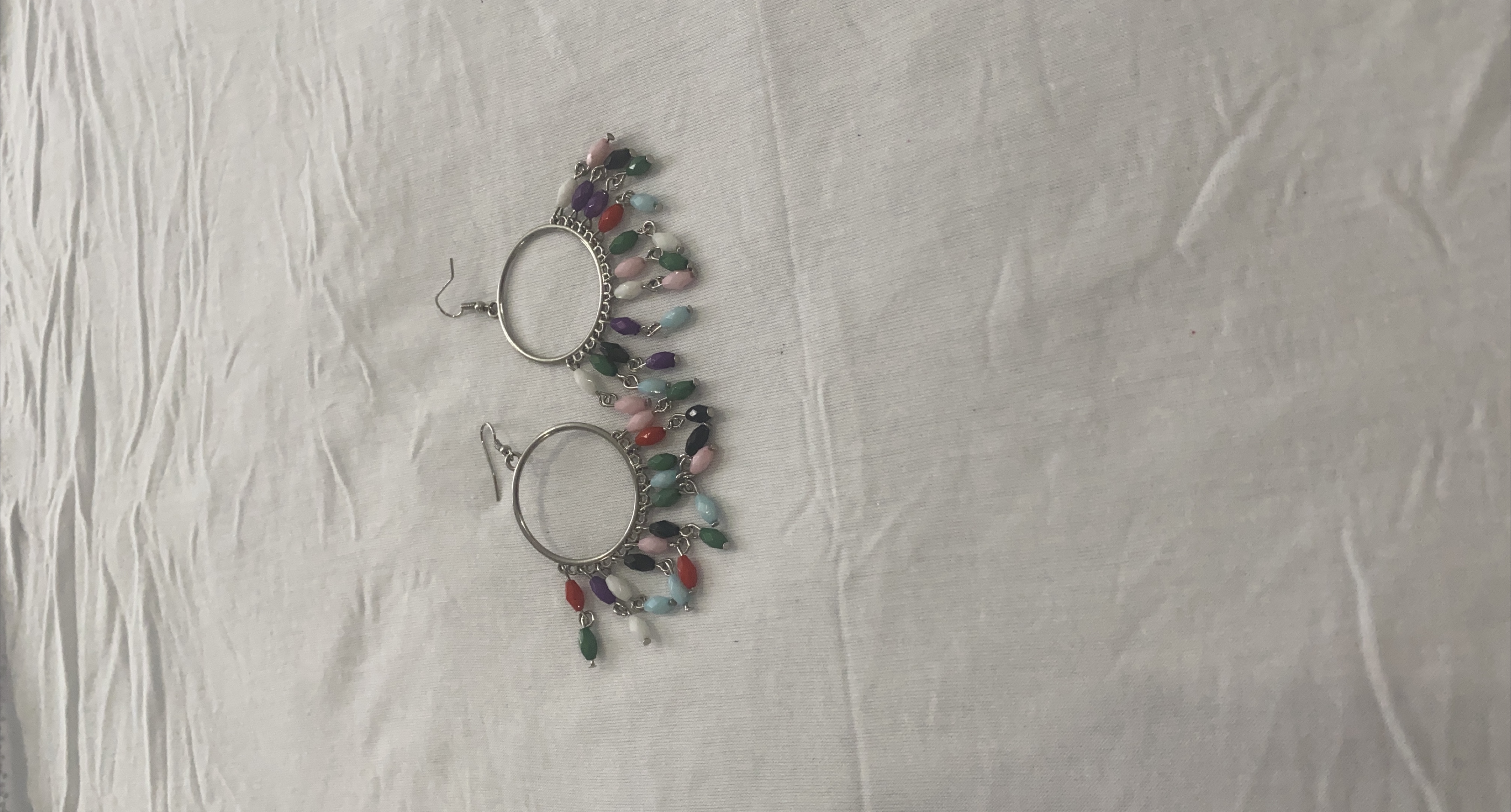 Beaded Hoop Earrings thumbnail