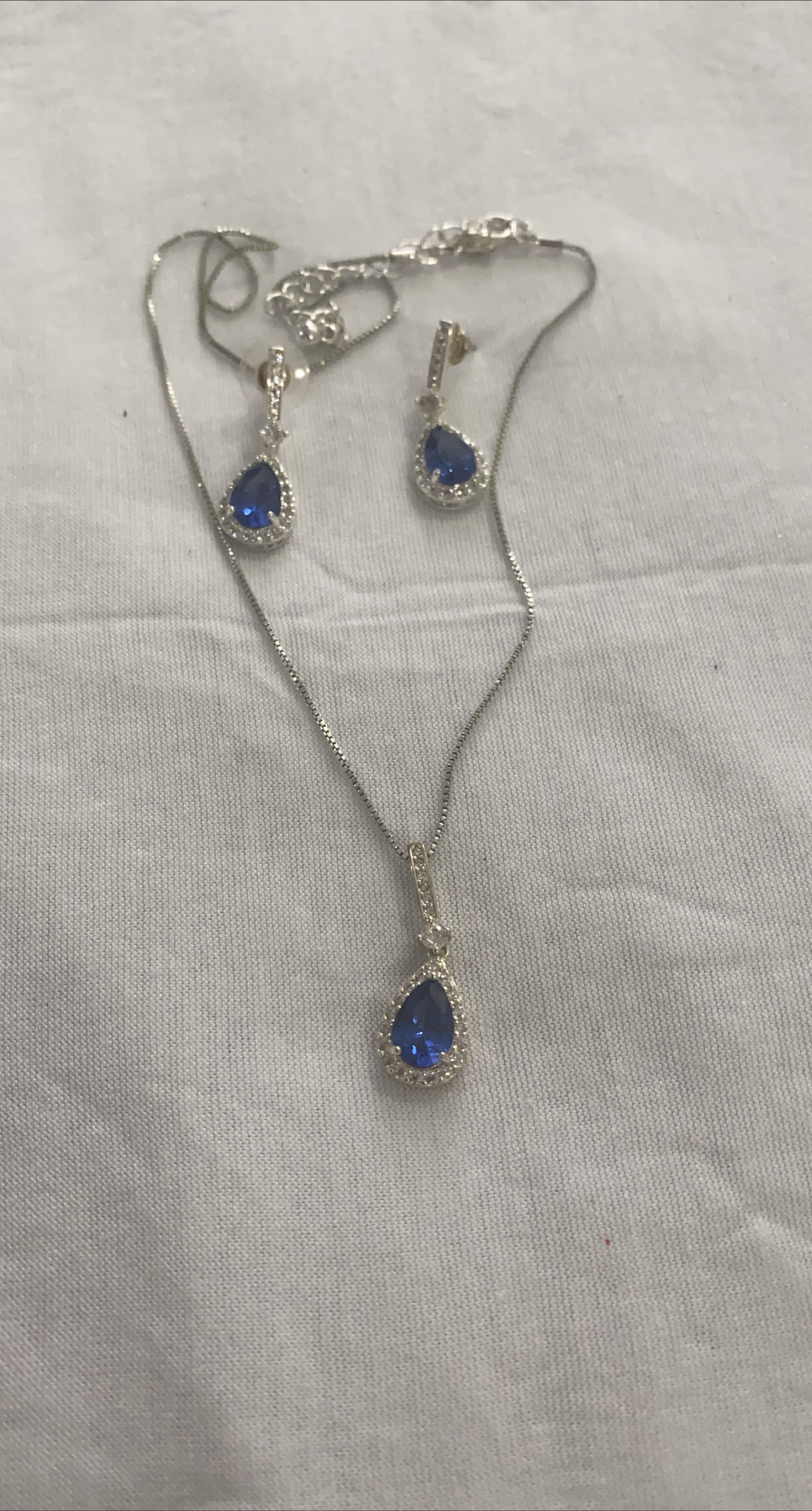 Necklace & Earring Set - Blue Stone thumbnail