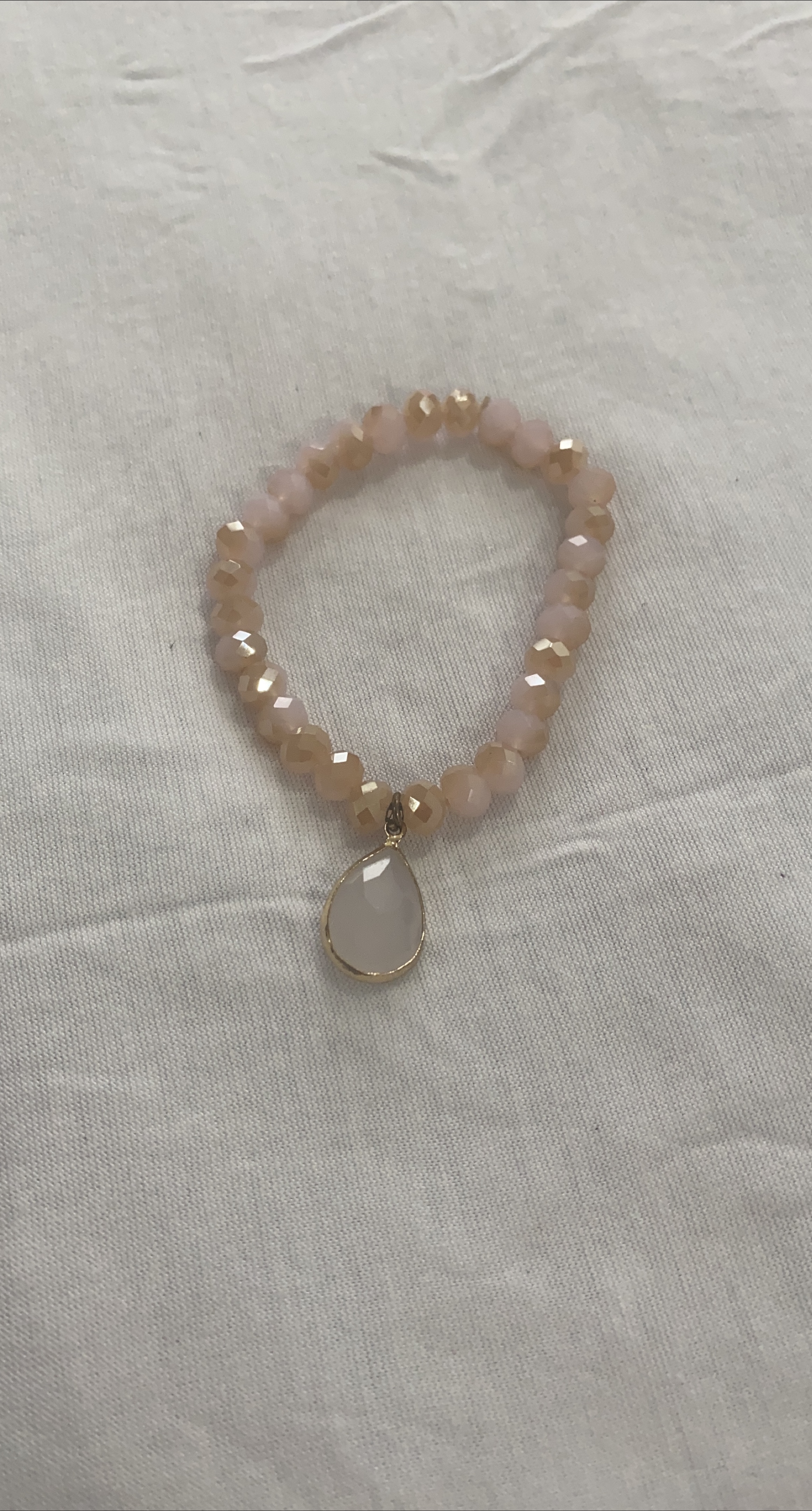 Beaded Bracelet with Teardrop Pendant thumbnail