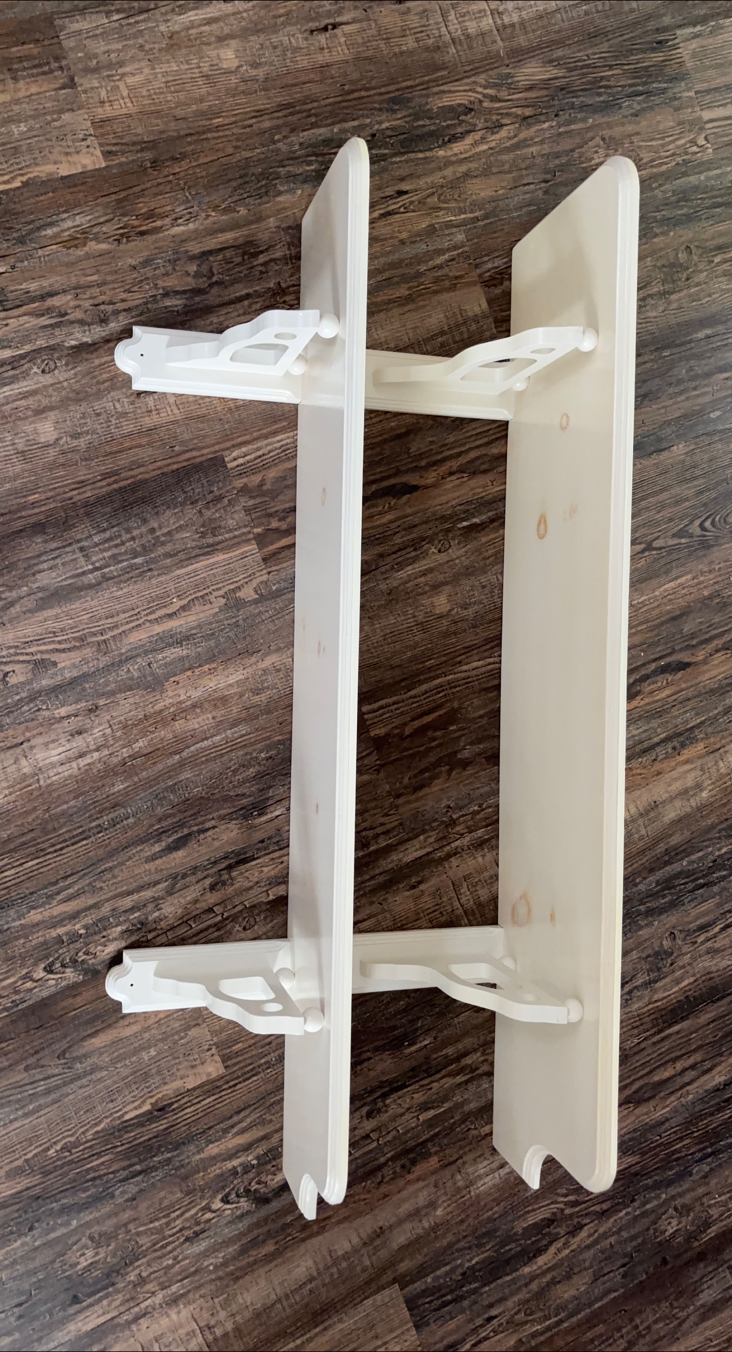 White painted Pine Wooden Wall Shelf thumbnail