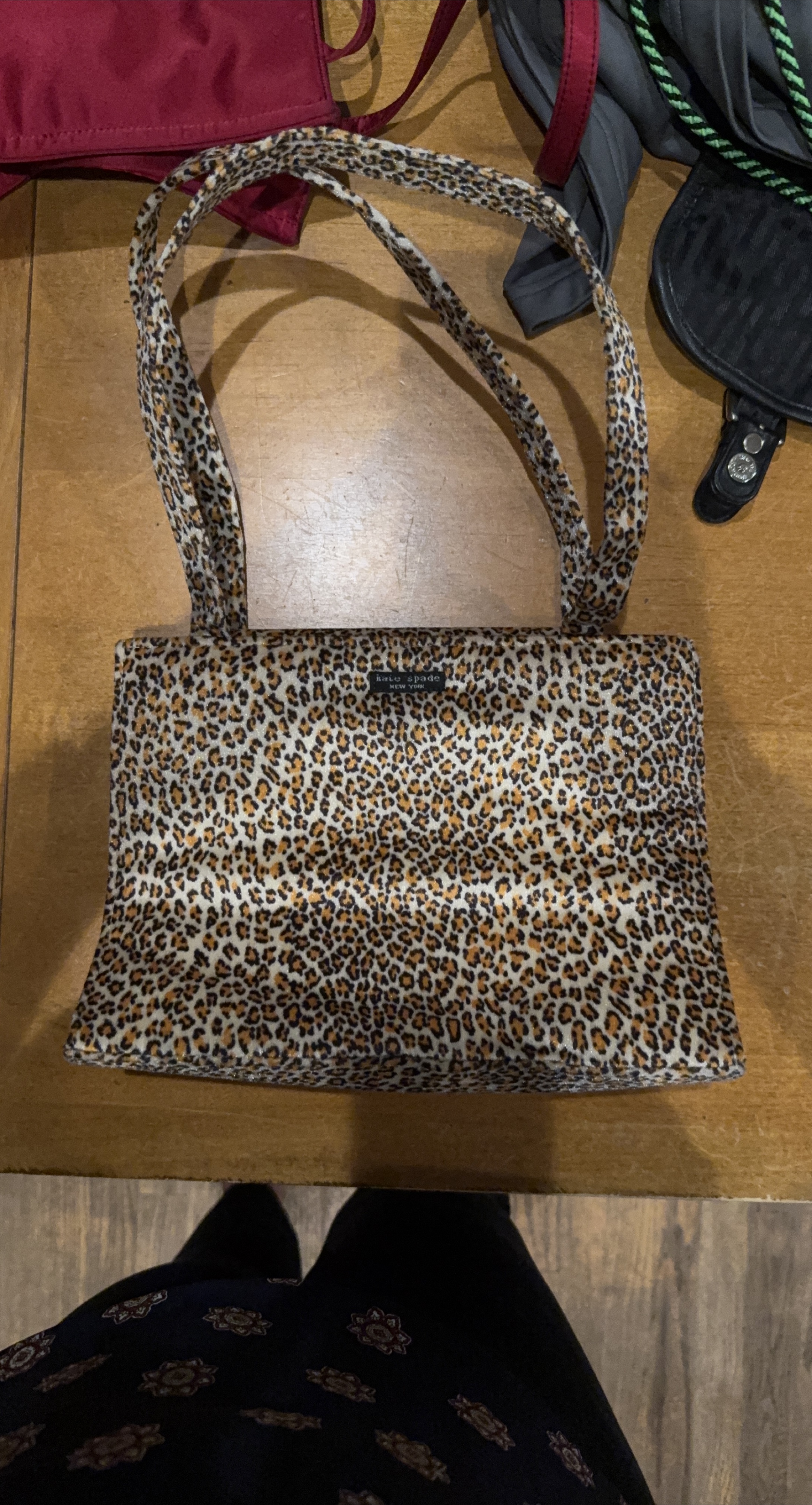 Kate Spade Leopard Print Tote Bag Vintage thumbnail