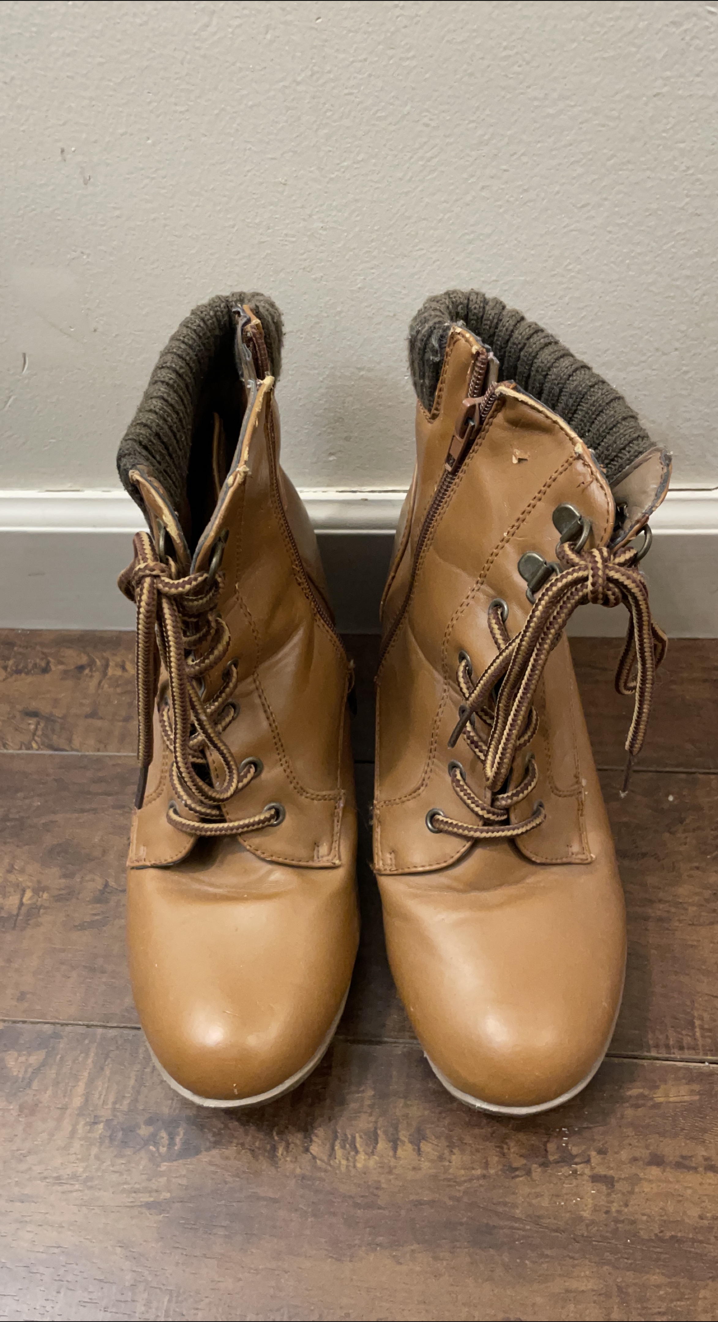 Tan Wedge Ankle Boots thumbnail