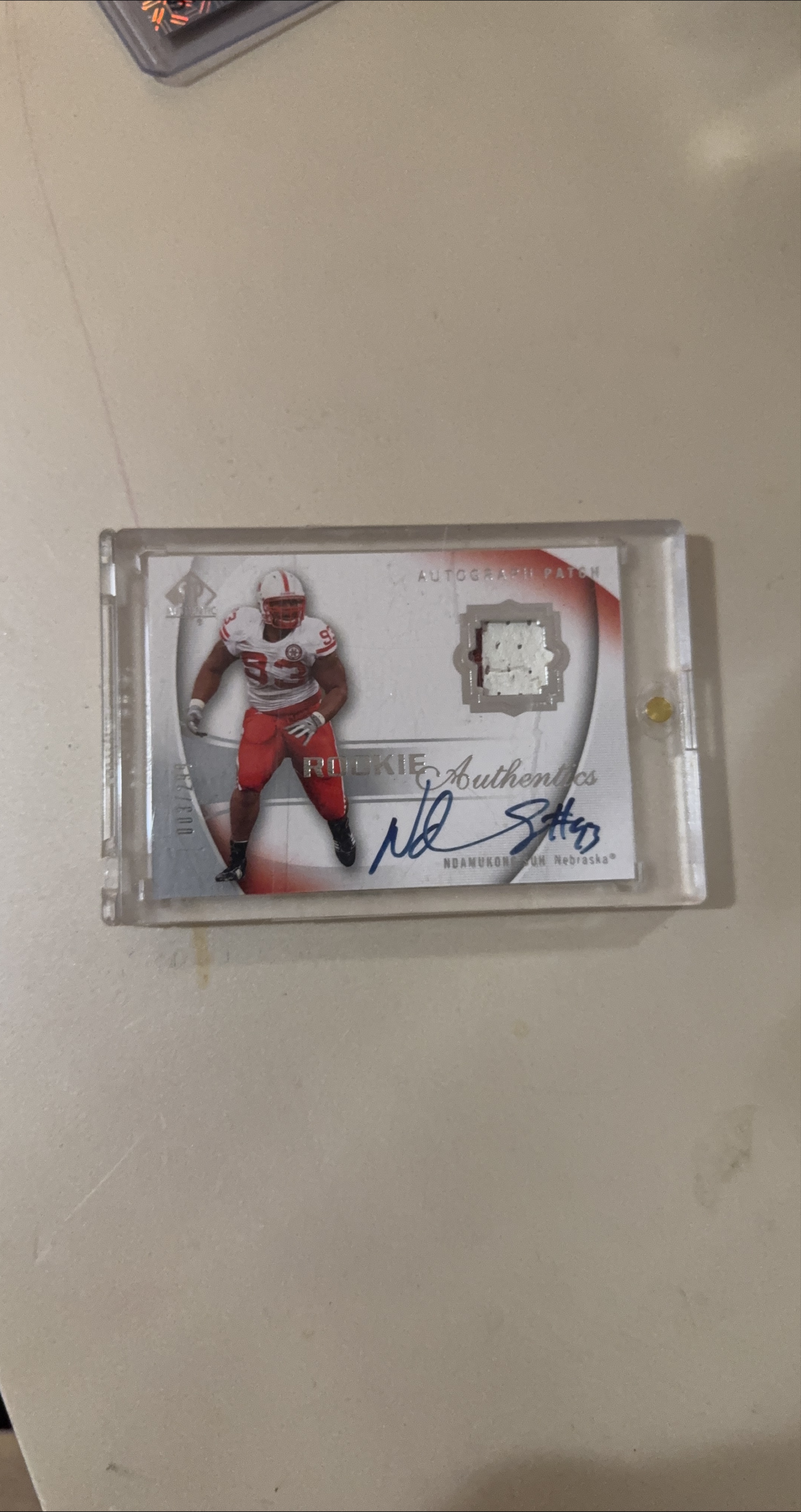 Ndamukong Suh Autographed Rookie Authentics Patch Card thumbnail