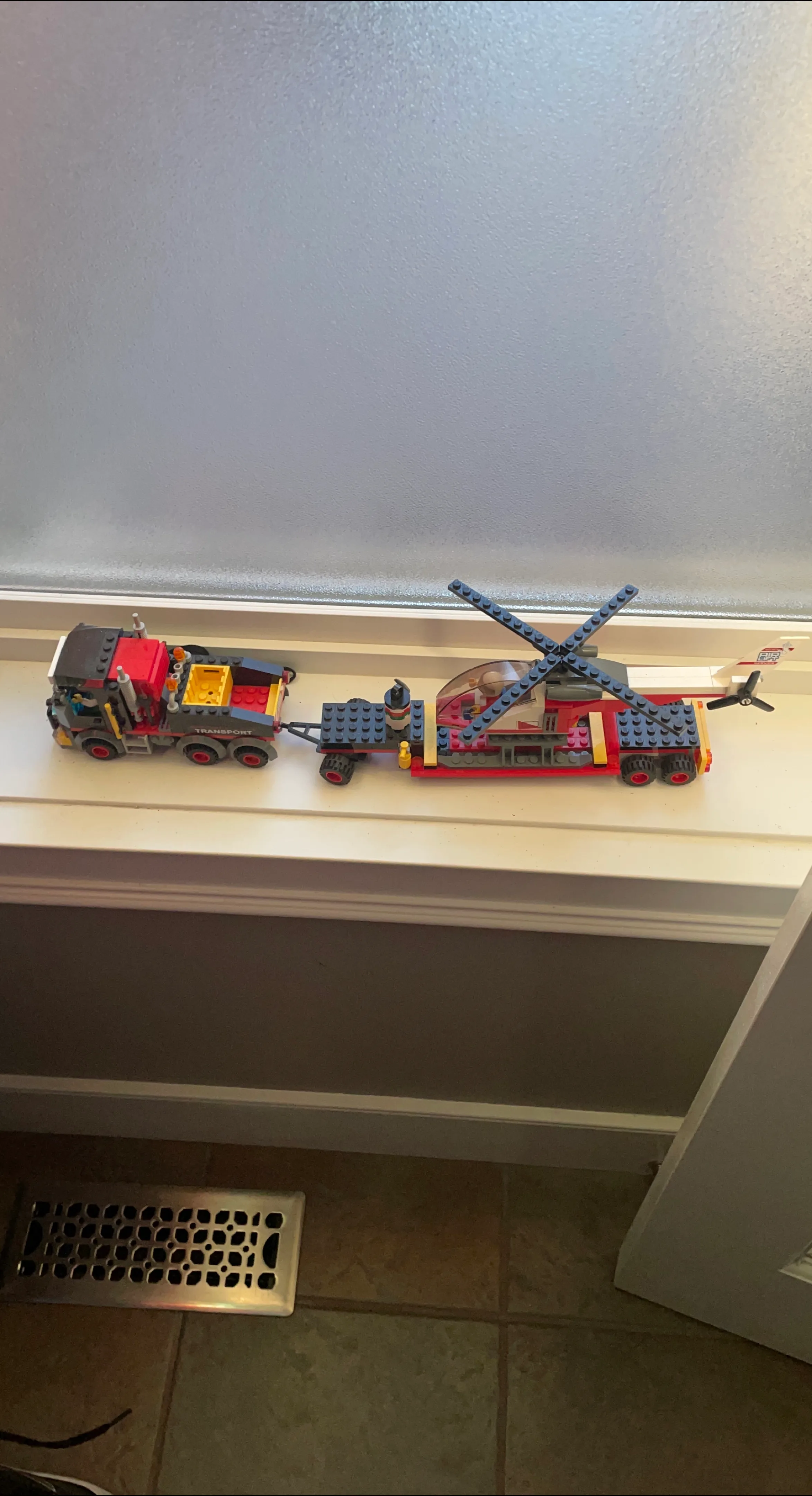 Lego Helicopter Transporter Truck Set