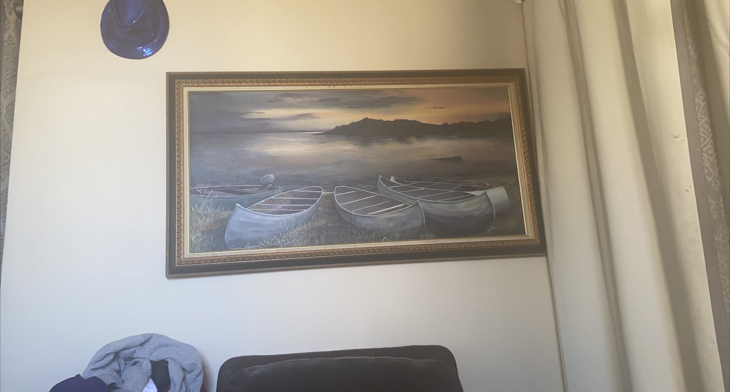 Framed Boat Painting thumbnail