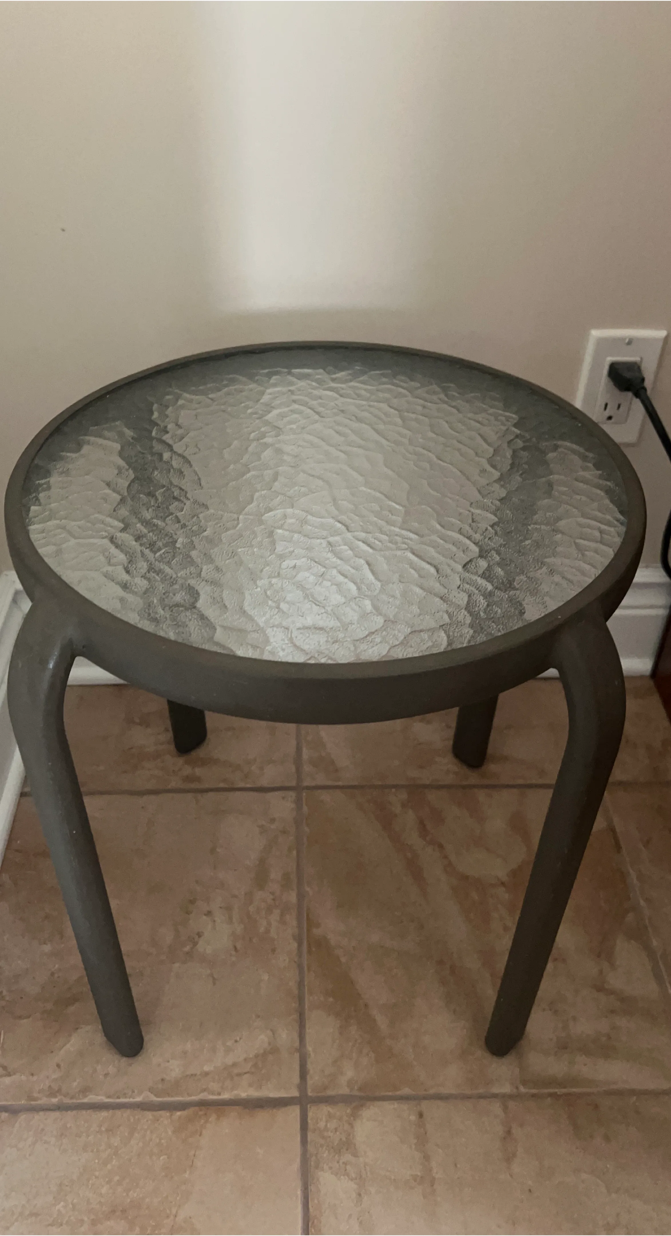 Small Round Glass Top Table