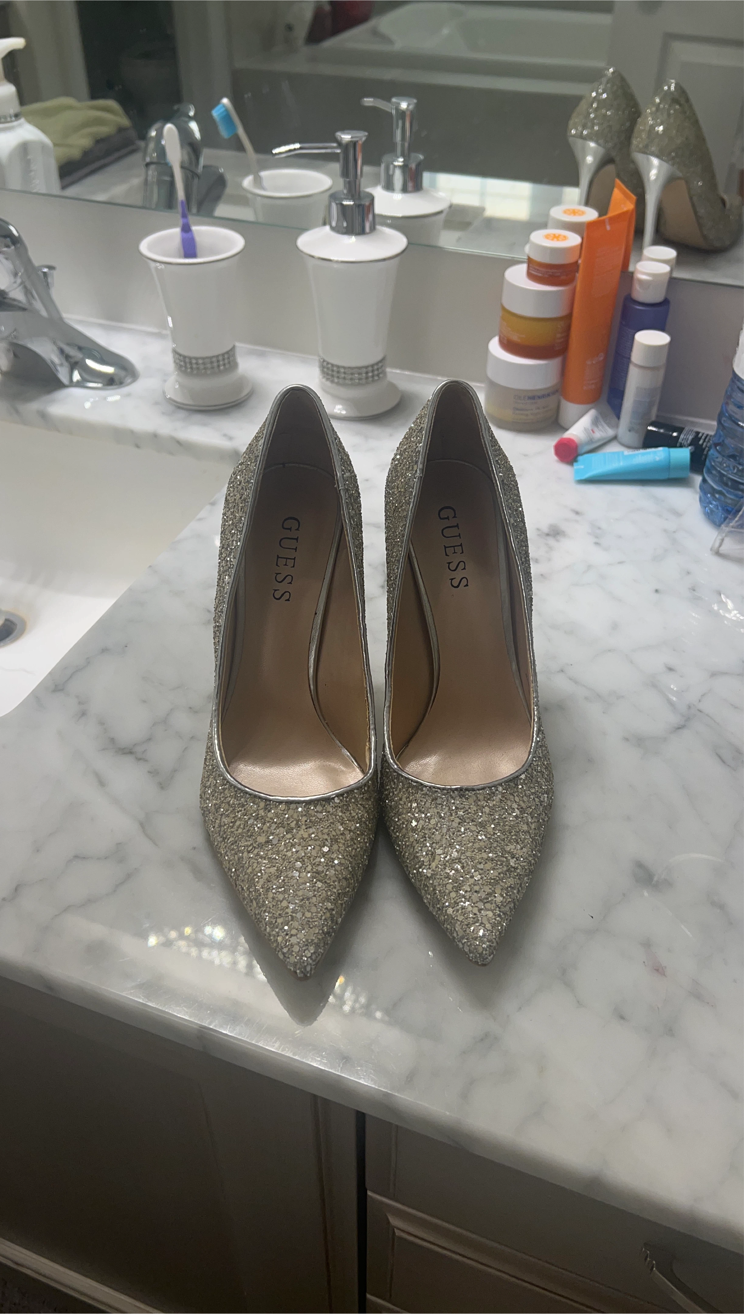 Guess Glitter High Heels Women's Shoes