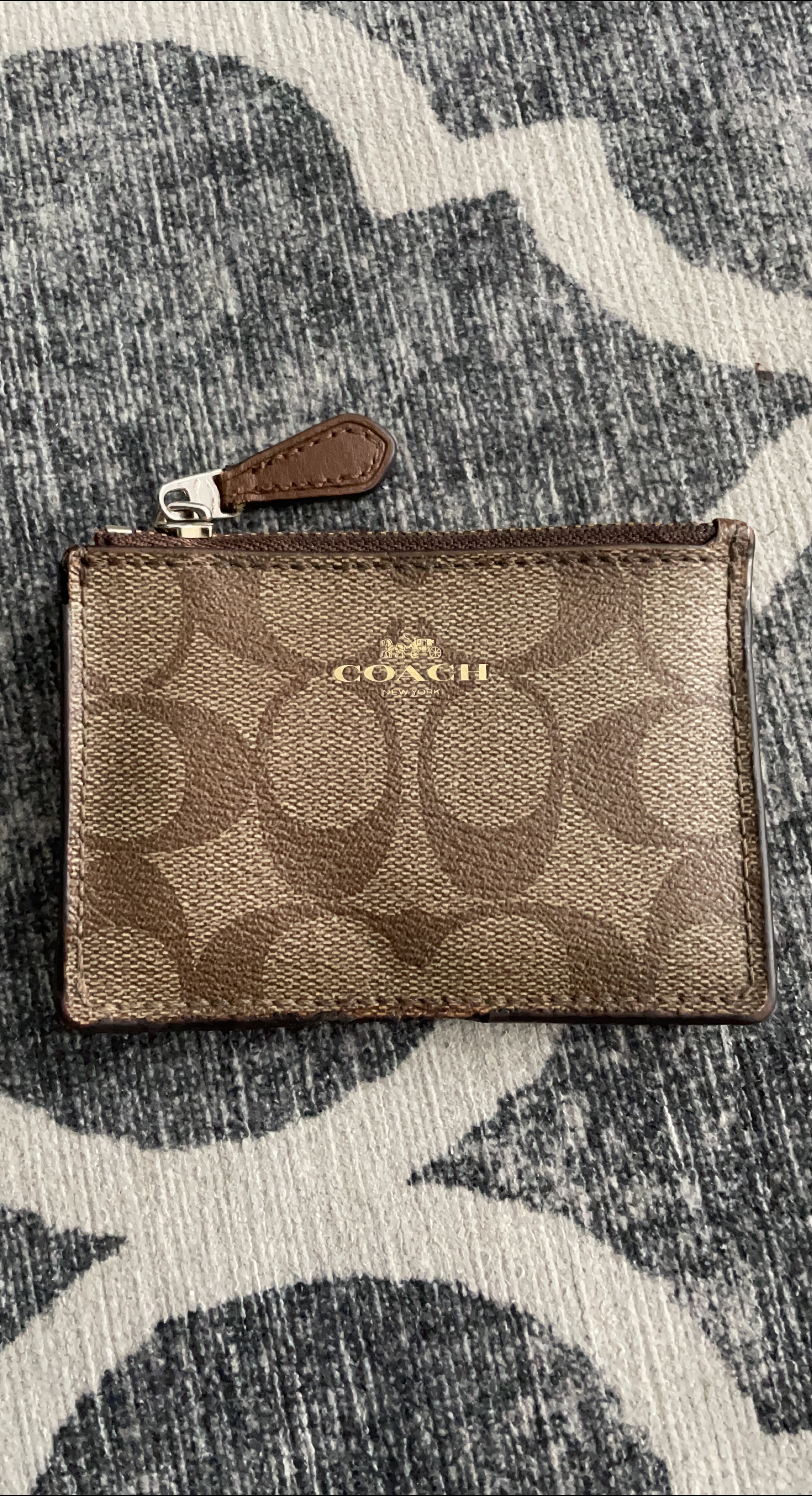 Coach Brown Card Holder Wallet thumbnail