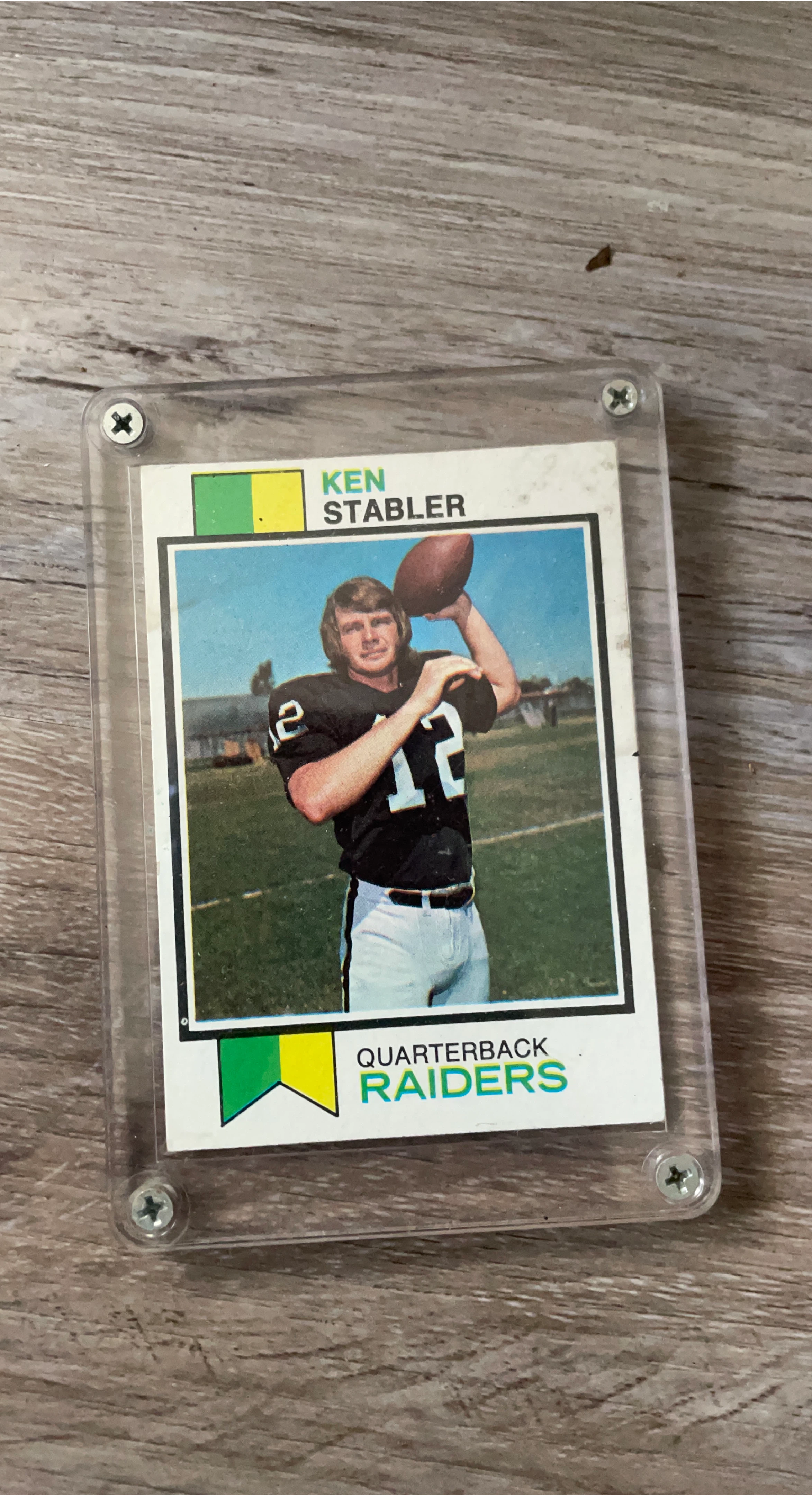 Ken Stabler Raiders Quarterback Trading Card thumbnail