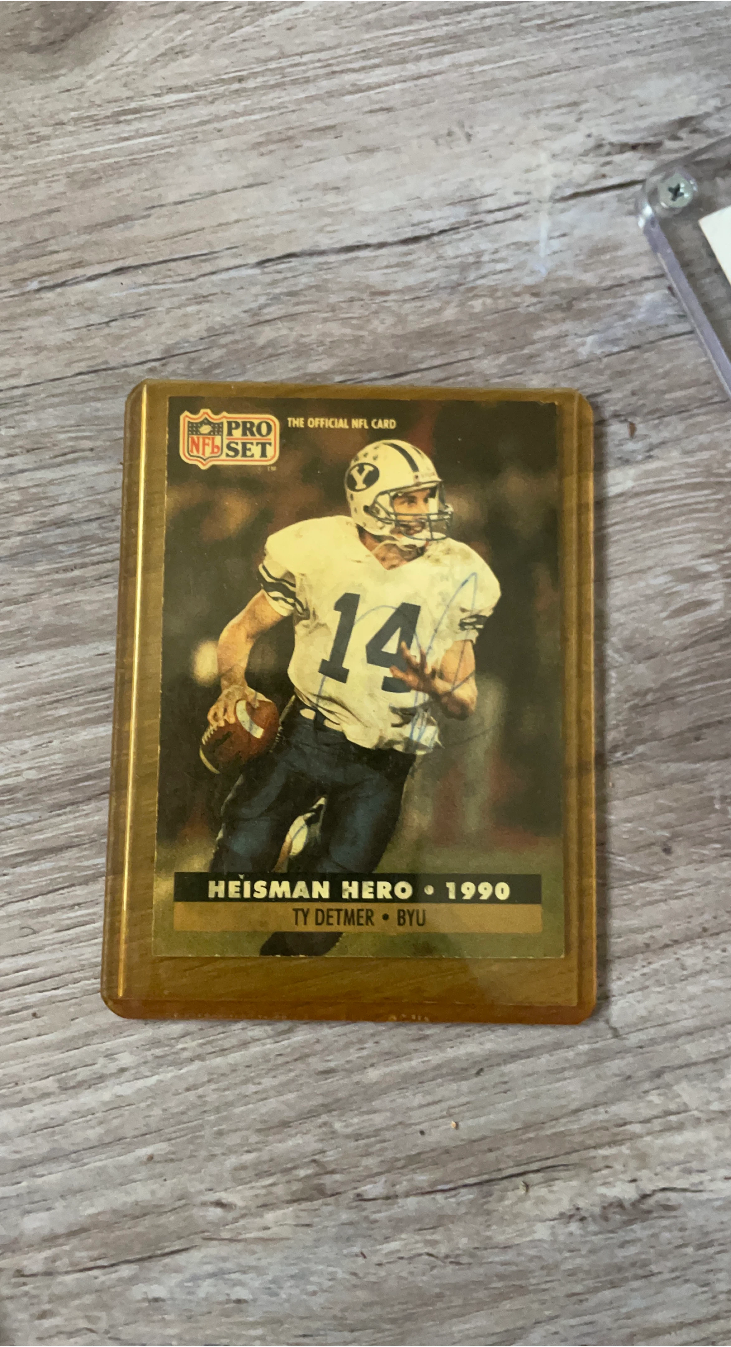1990 Ty Detmer Heisman Hero NFL Pro Set Card thumbnail