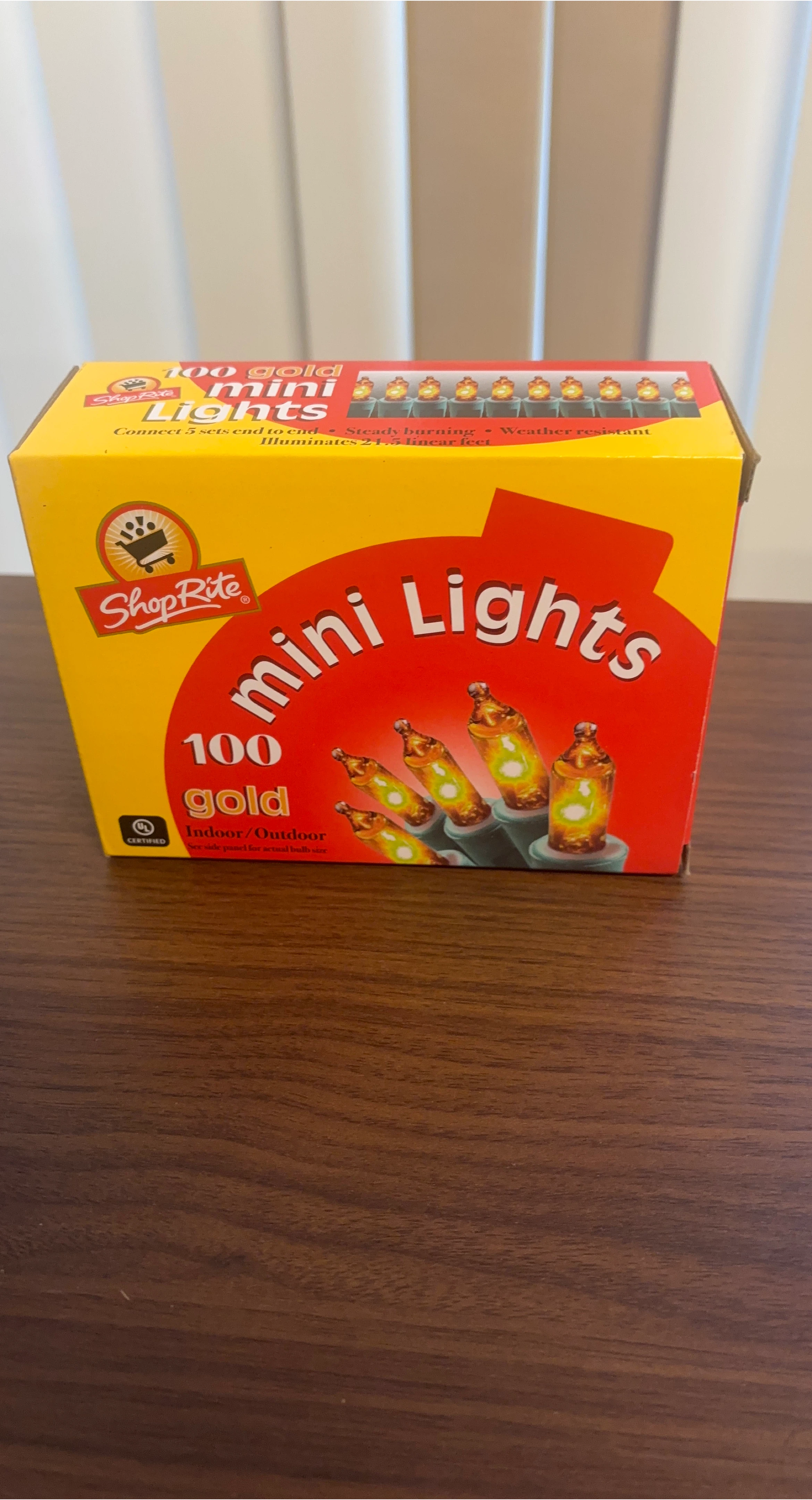 New ShopRite 100 Gold Mini Lights - Indoor/Outdoor thumbnail