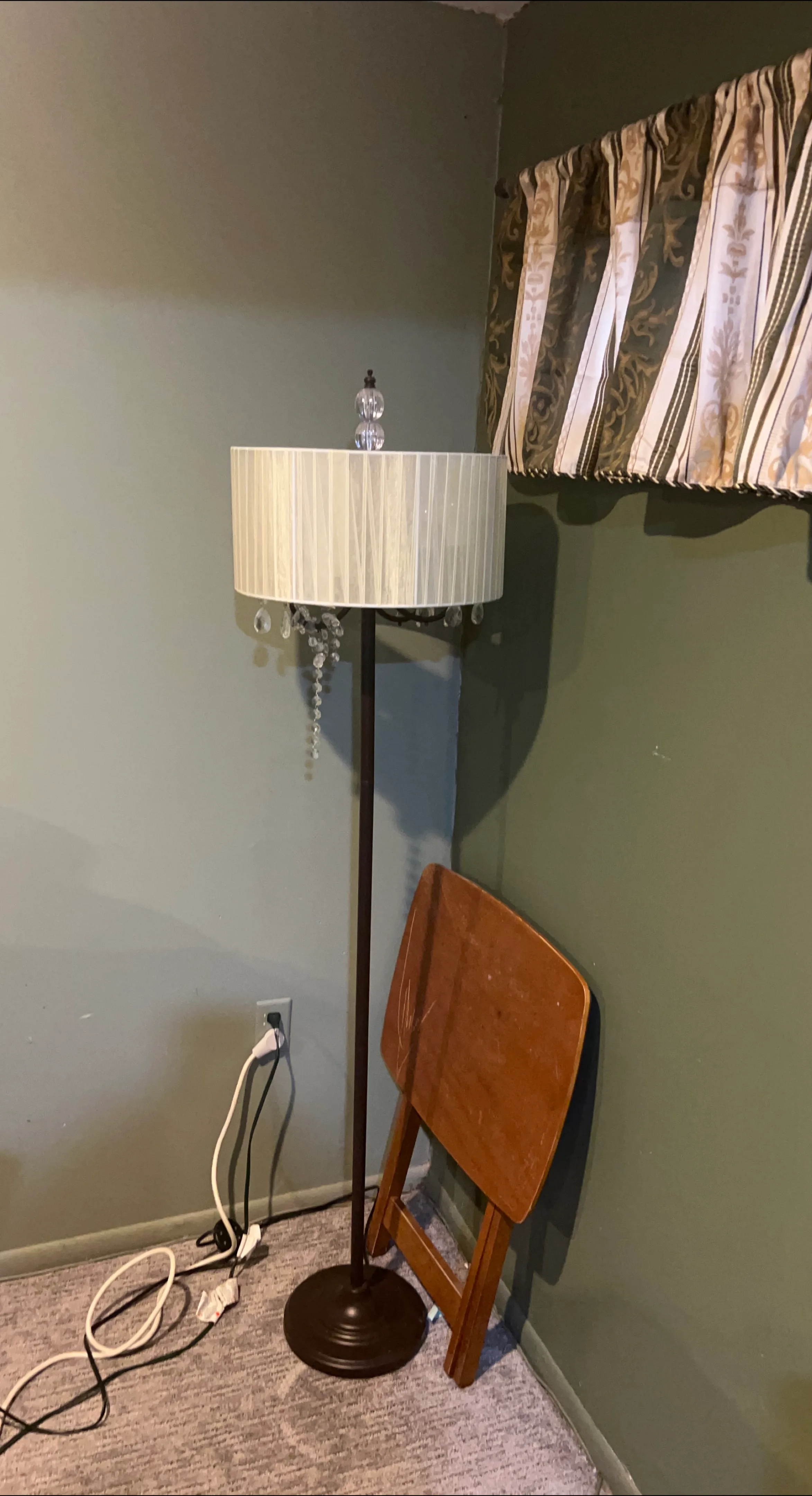 Floor Lamp with Crystal Accents