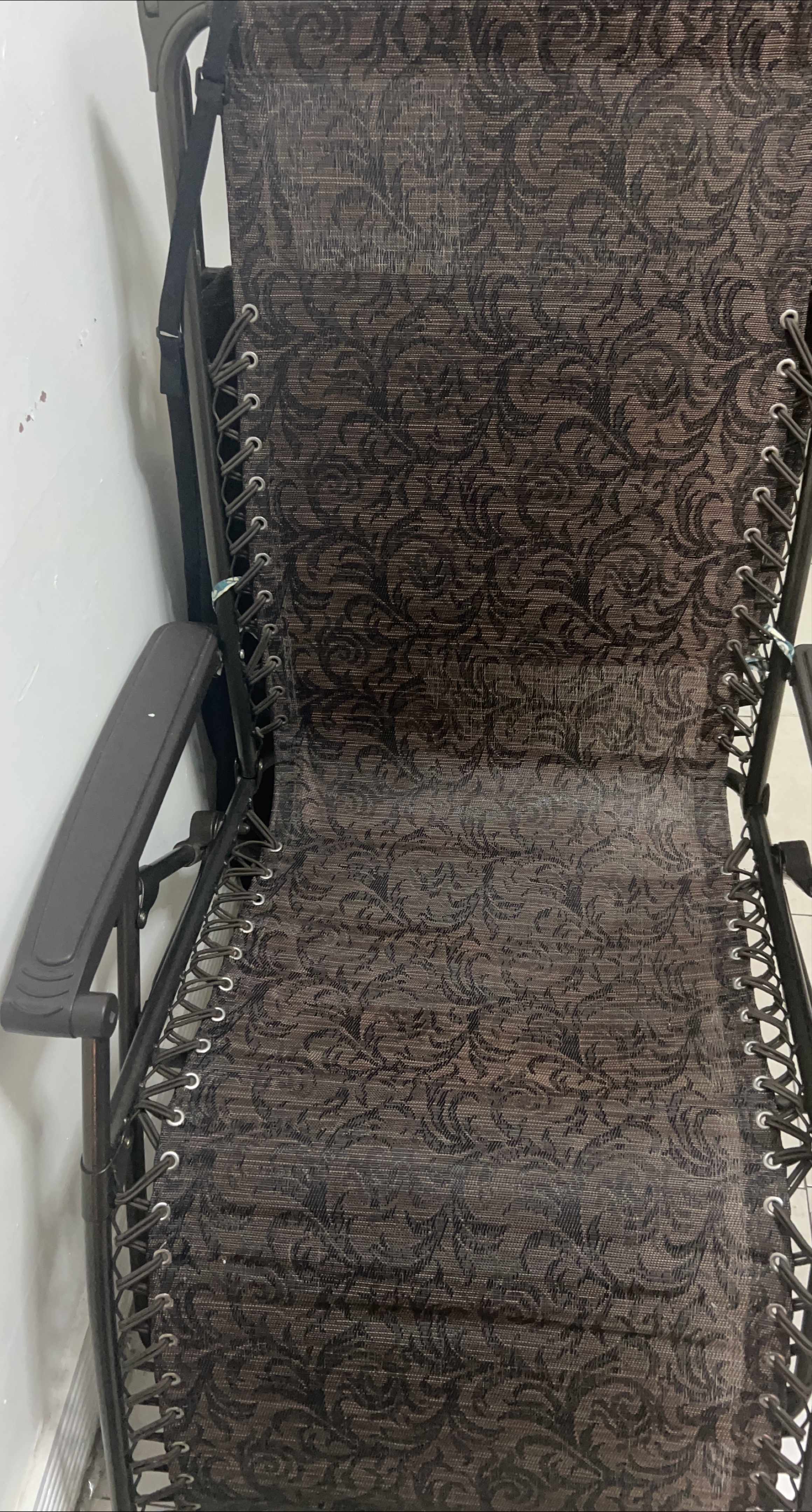 Brown Patterned Reclining Lounge Chair thumbnail