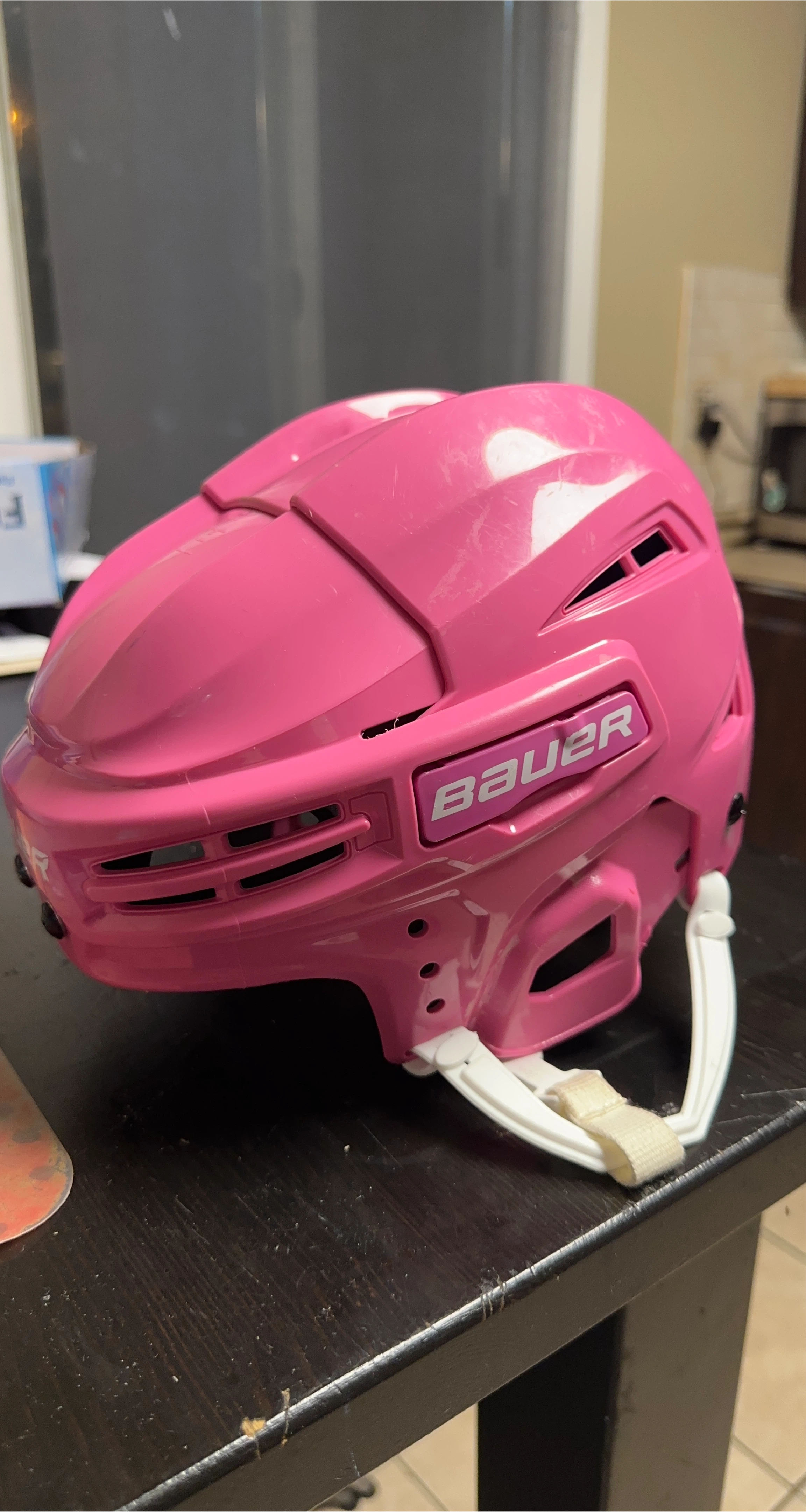 Bauer Prodigy Pink Hockey Helmet thumbnail
