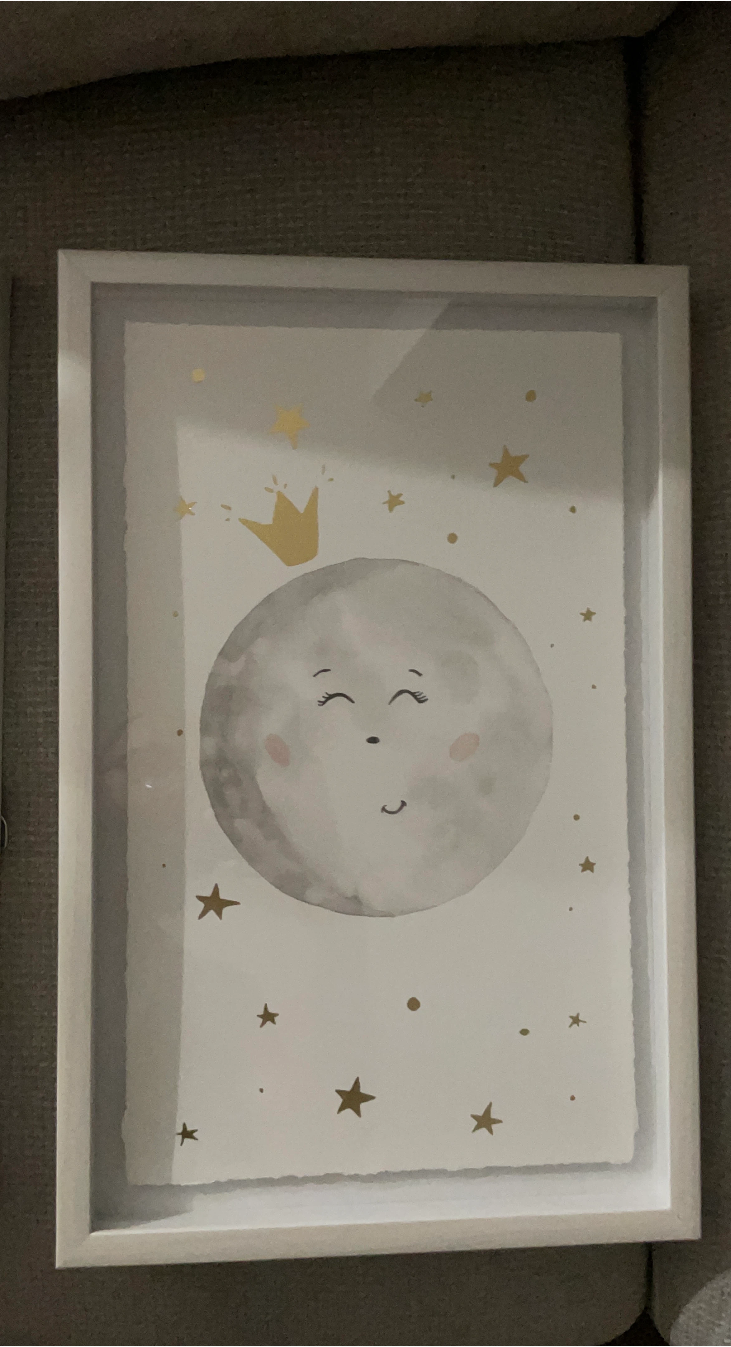 Framed Moon & Stars Nursery Art thumbnail