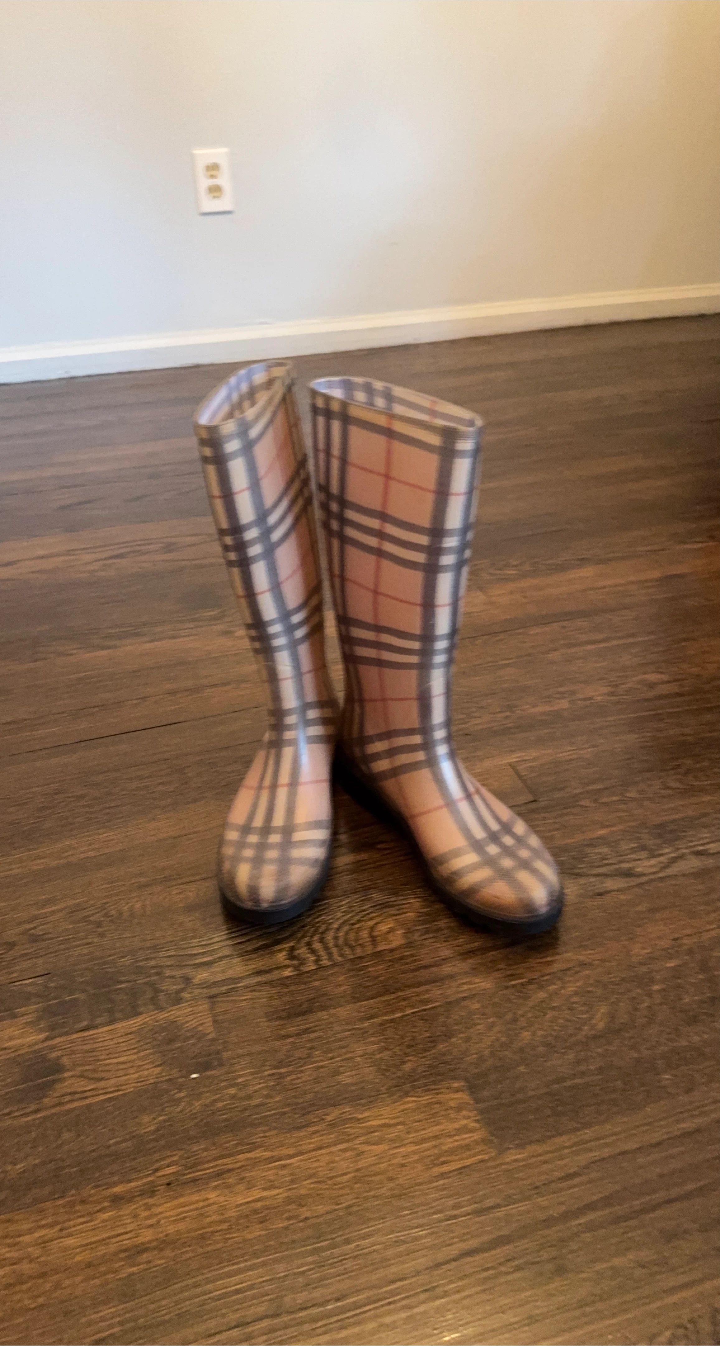Burberry Plaid Rain Boots thumbnail