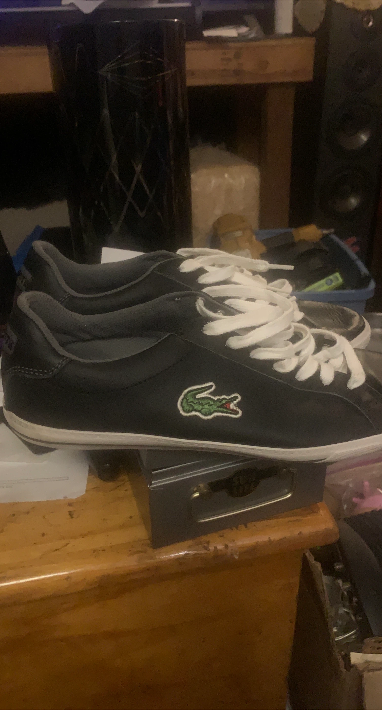Lacoste Black Leather Sneakers thumbnail