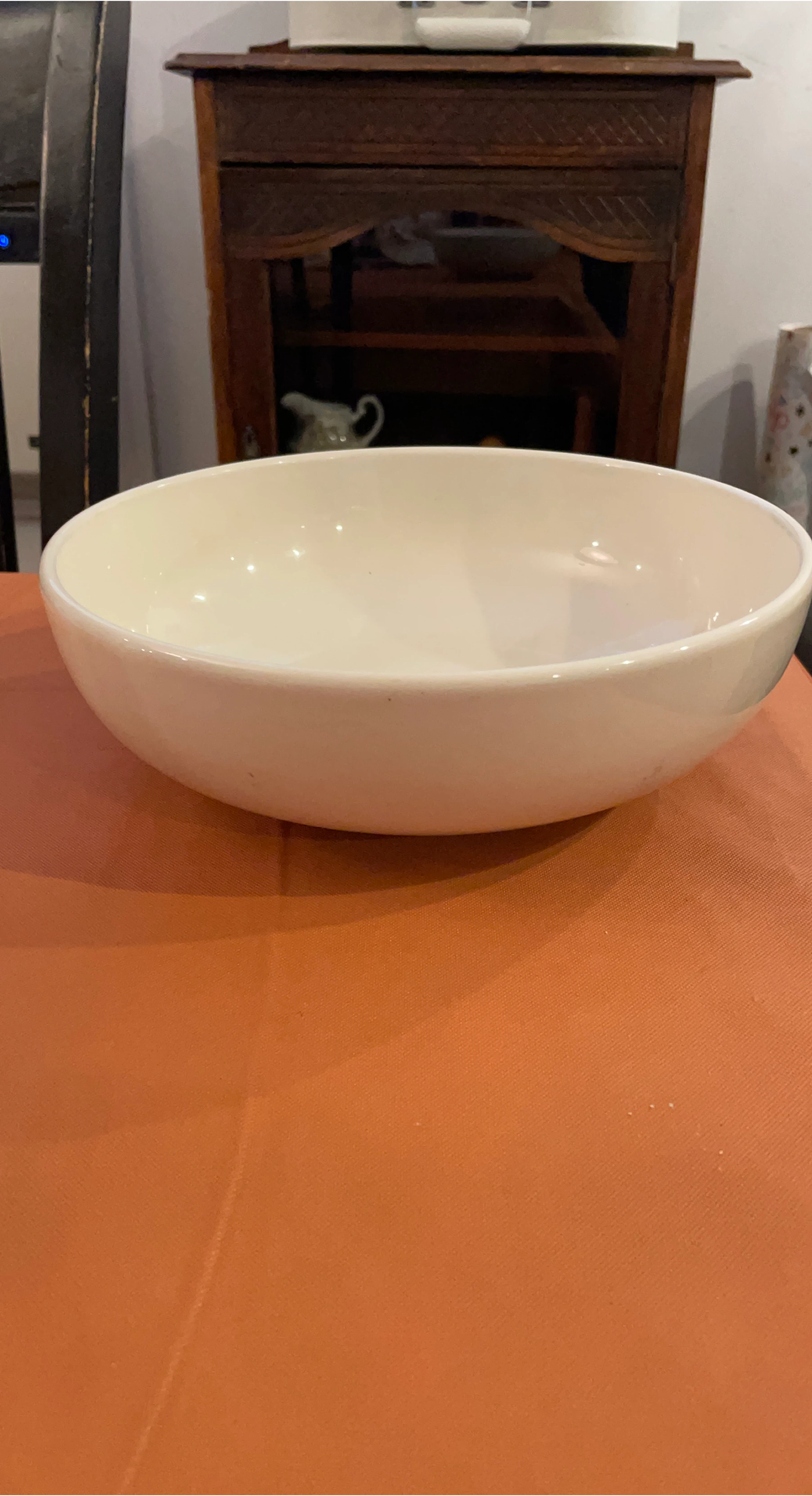 White Ceramic Serving Bowl thumbnail