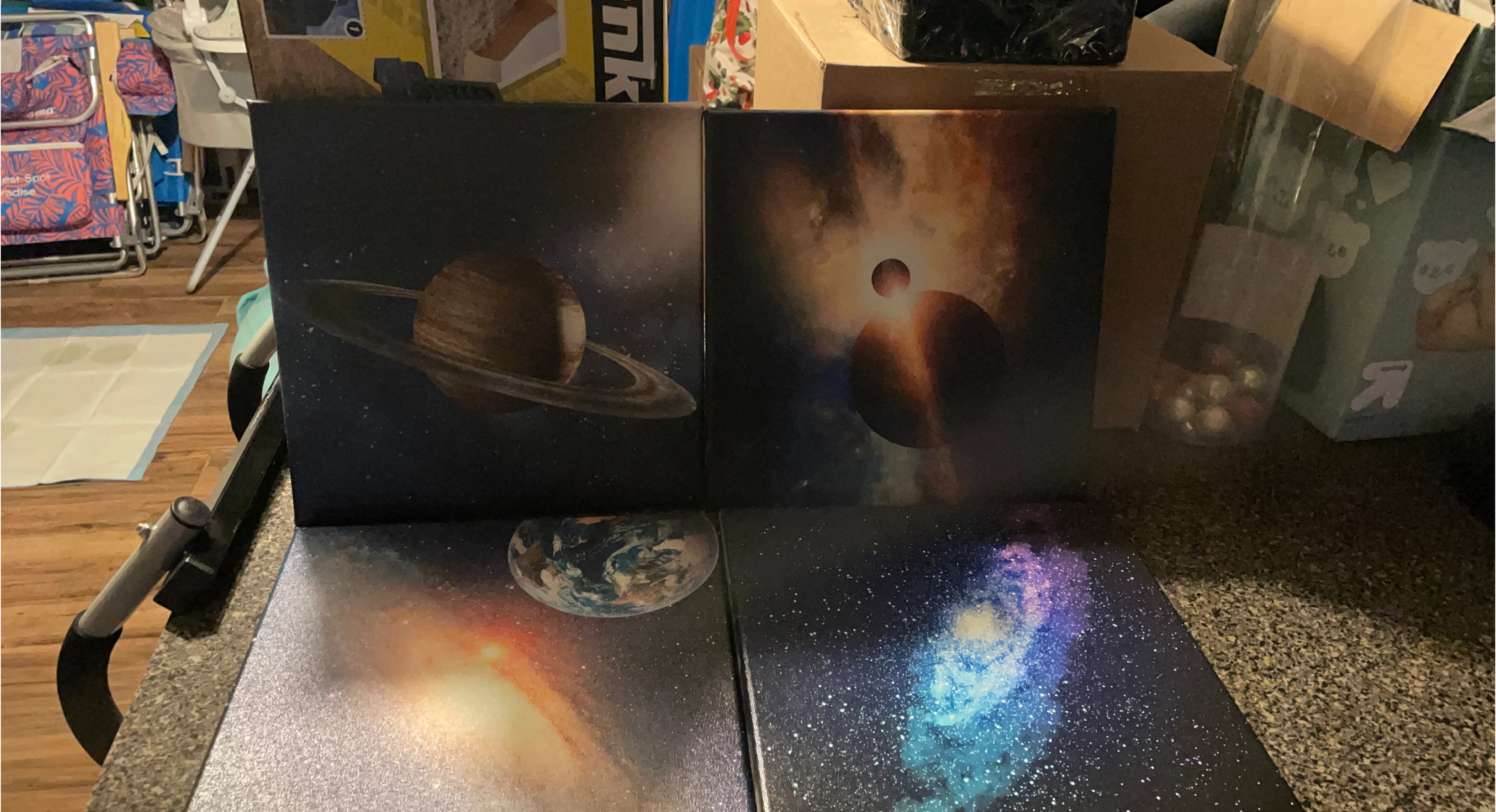 Set of 4 Framed Space Pictures thumbnail