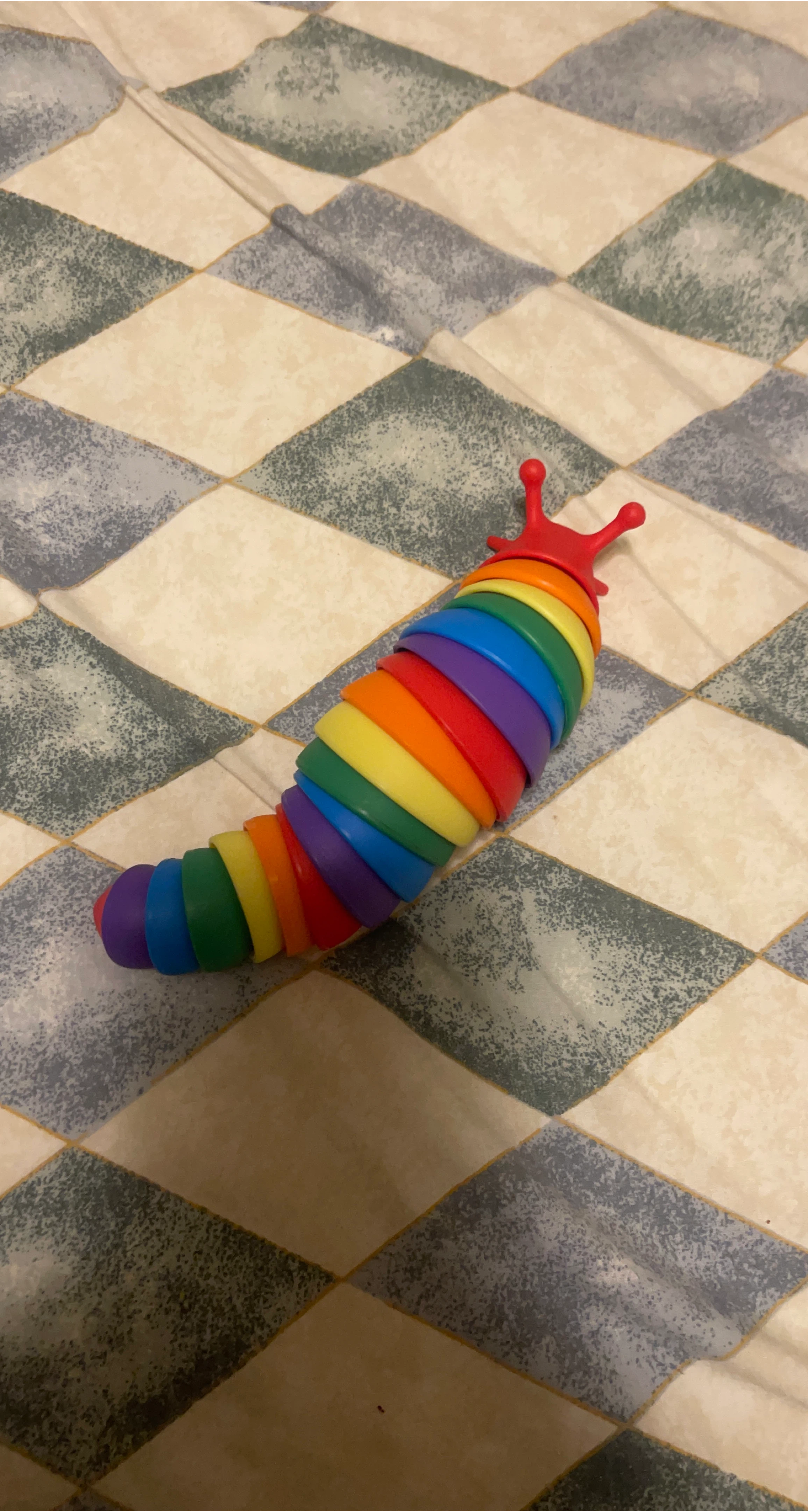 Rainbow Fidget Slug Toy thumbnail