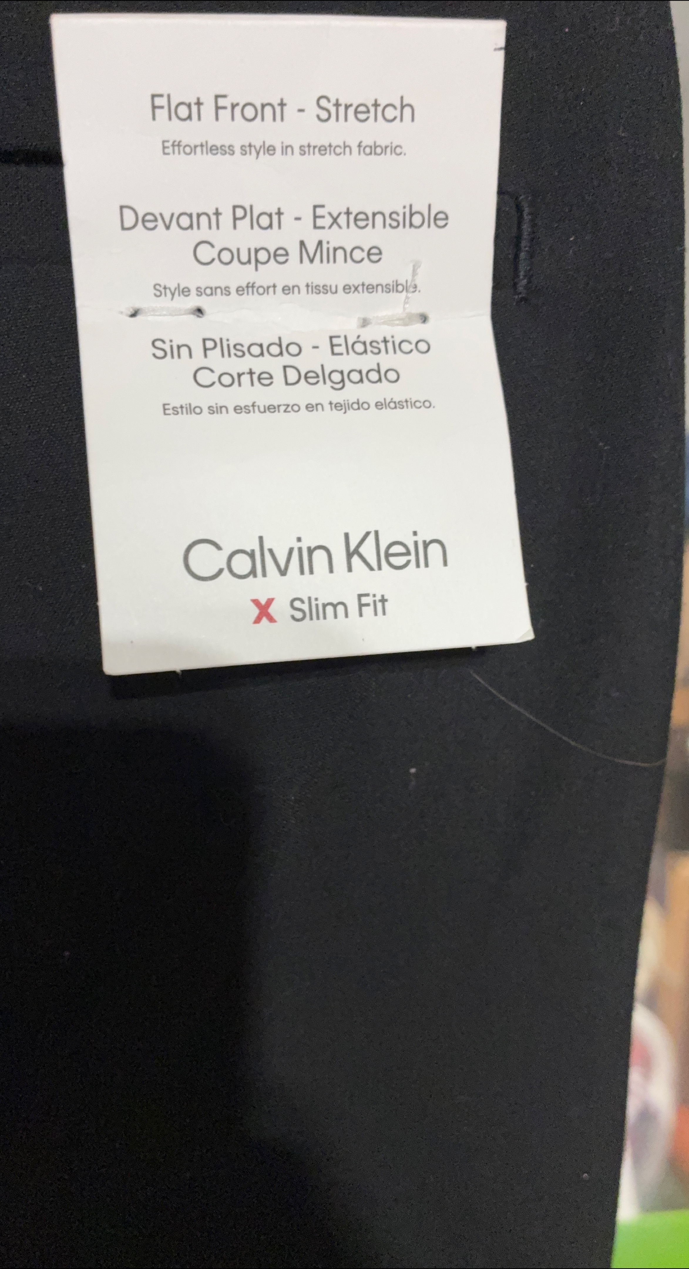 Calvin Klein X Slim Fit Flat Front 10 size Stretch Pants thumbnail