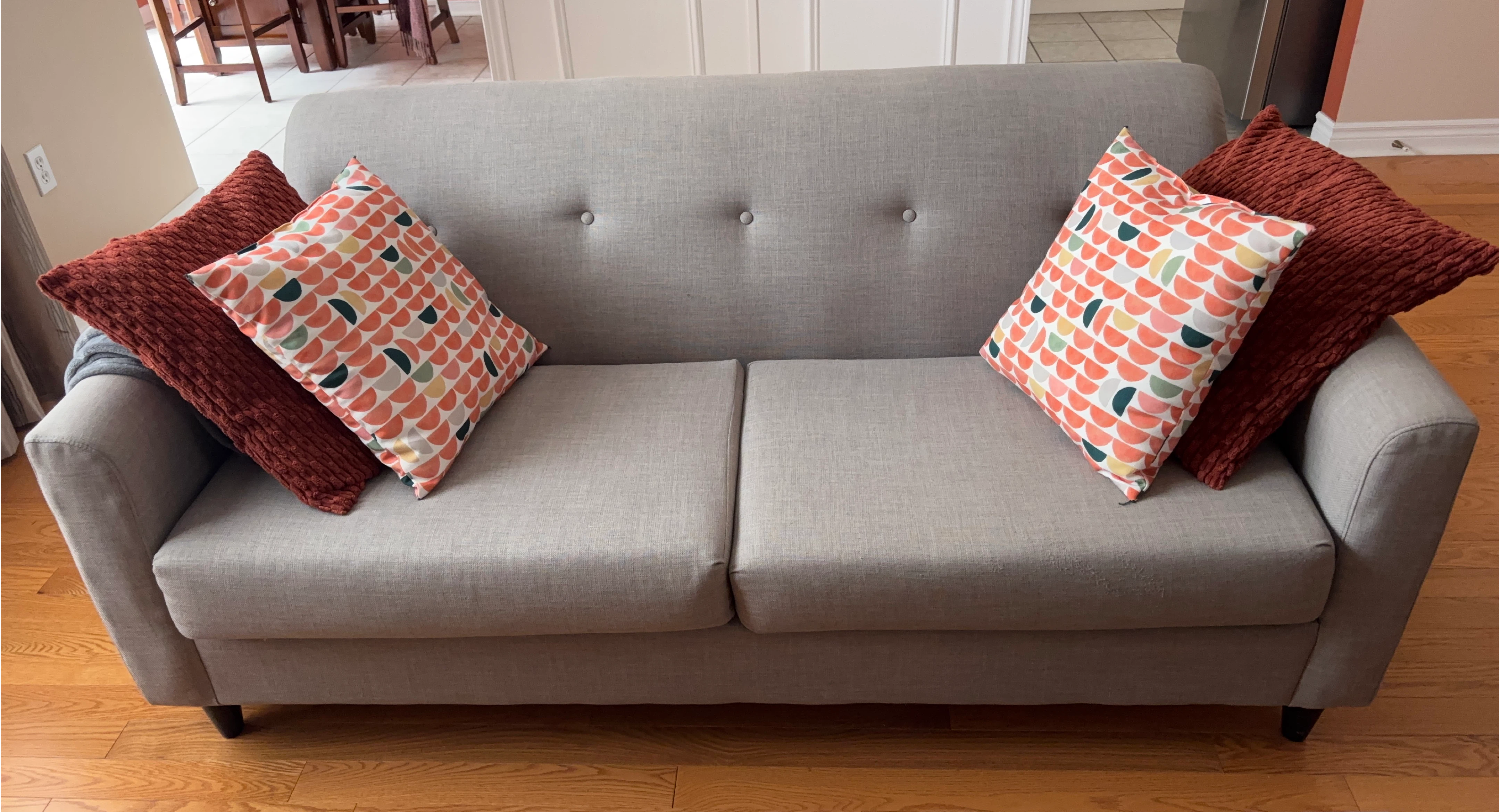 Light Grey Loveseat Sofa - photo 2