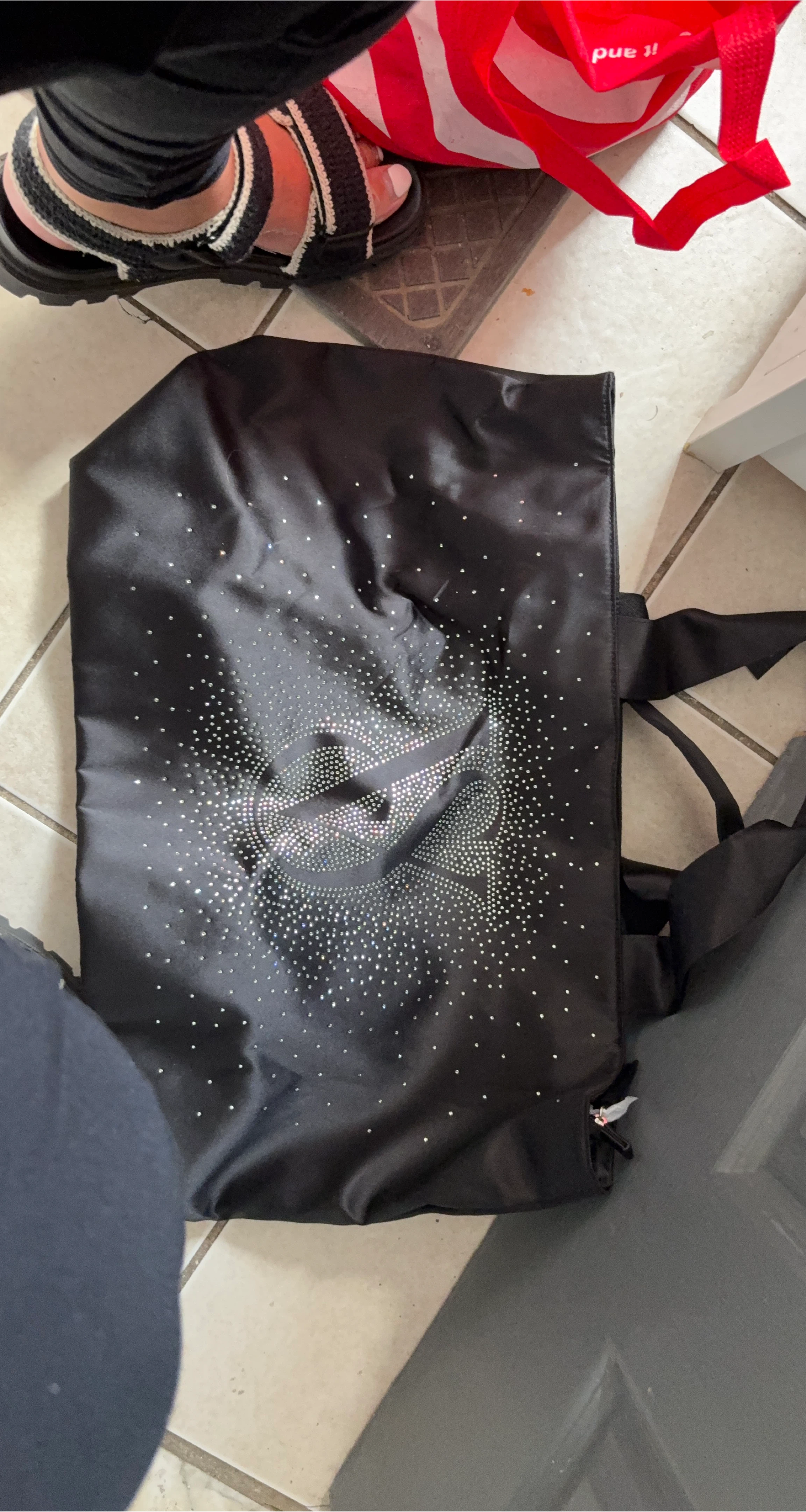 Victoria's Secret Black Sparkly Tote Bag thumbnail