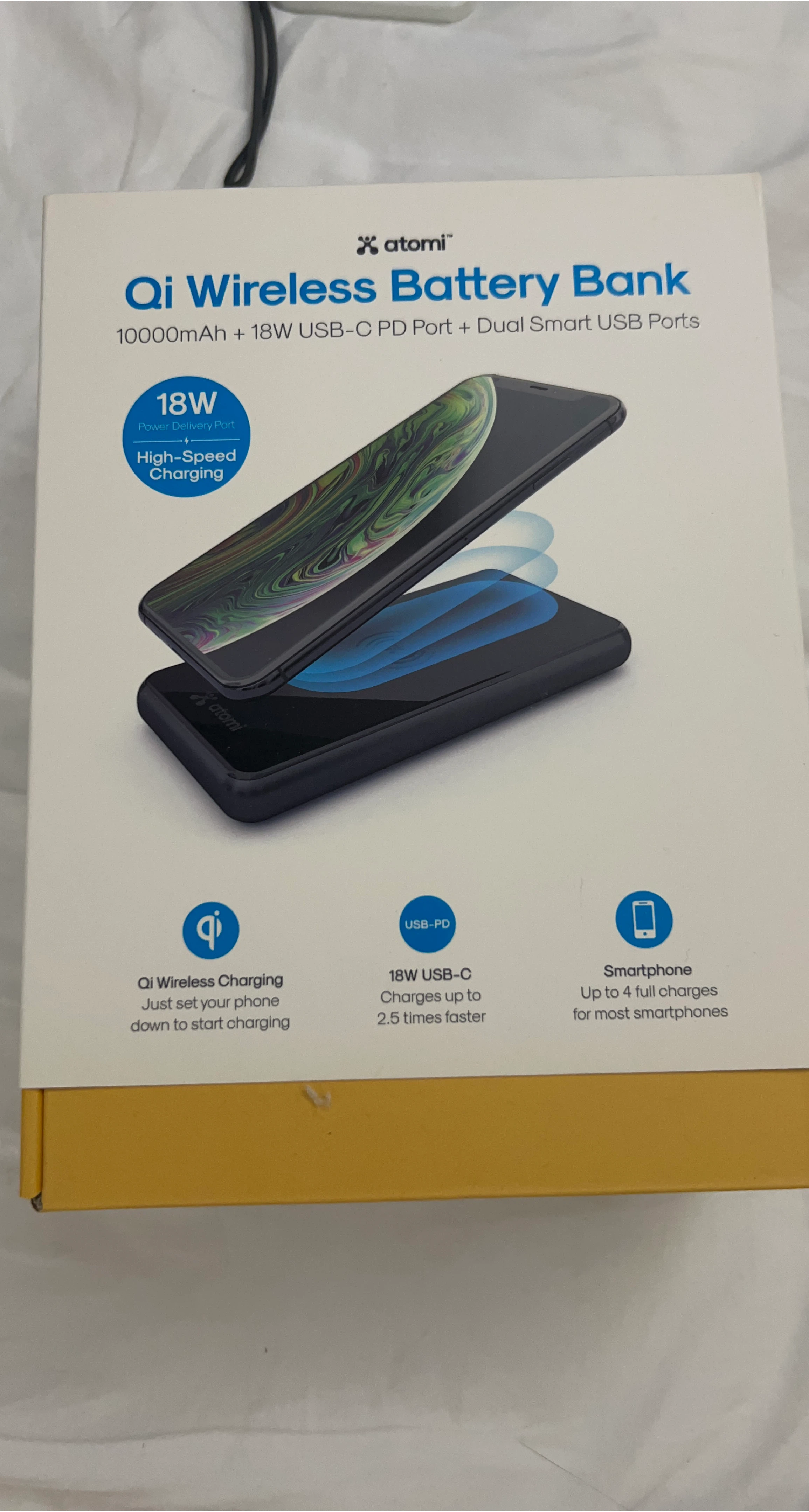 Atomi Qi Wireless Battery Bank - 10000mAh thumbnail