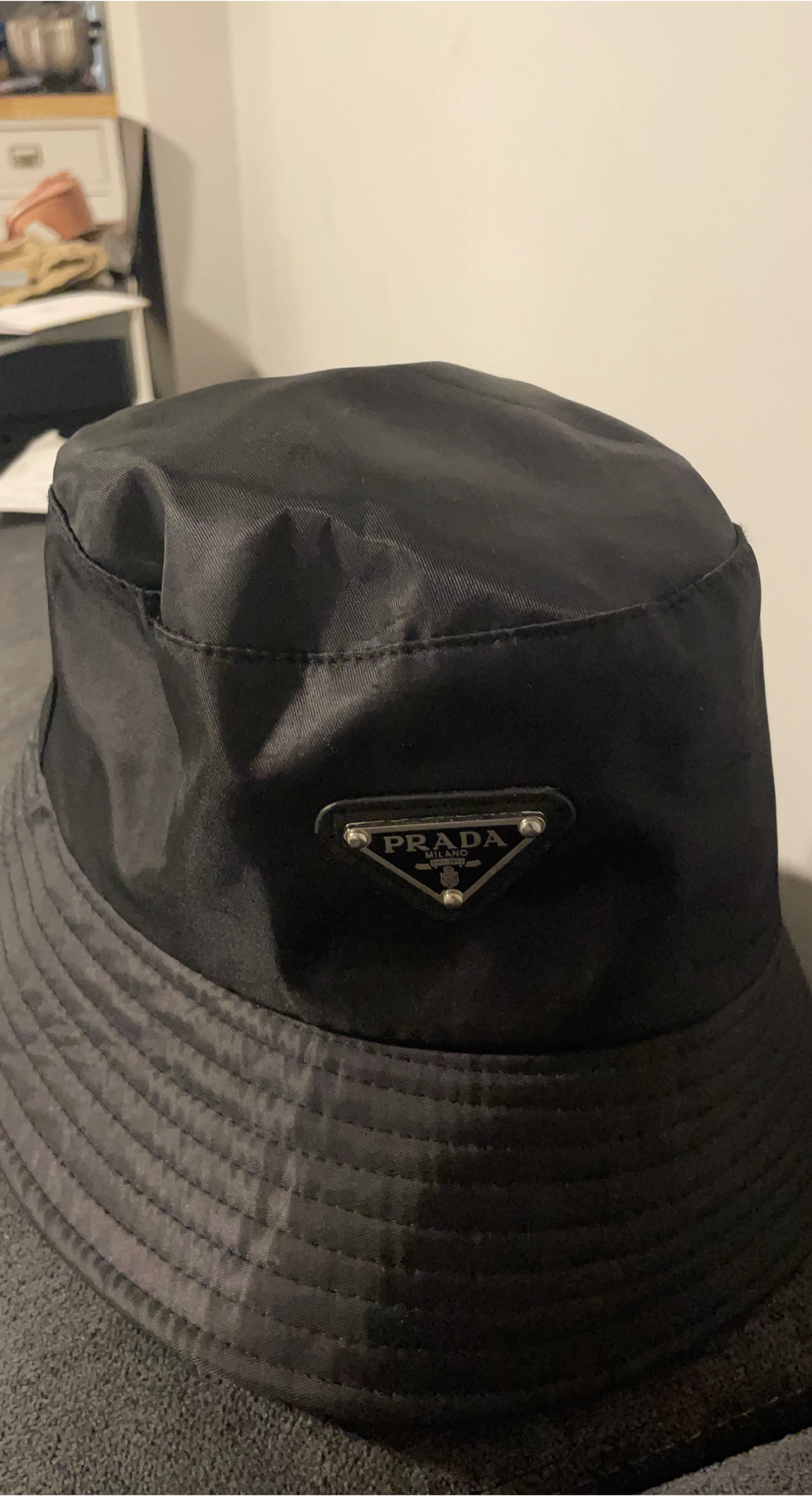 Prada Black Bucket Hat thumbnail