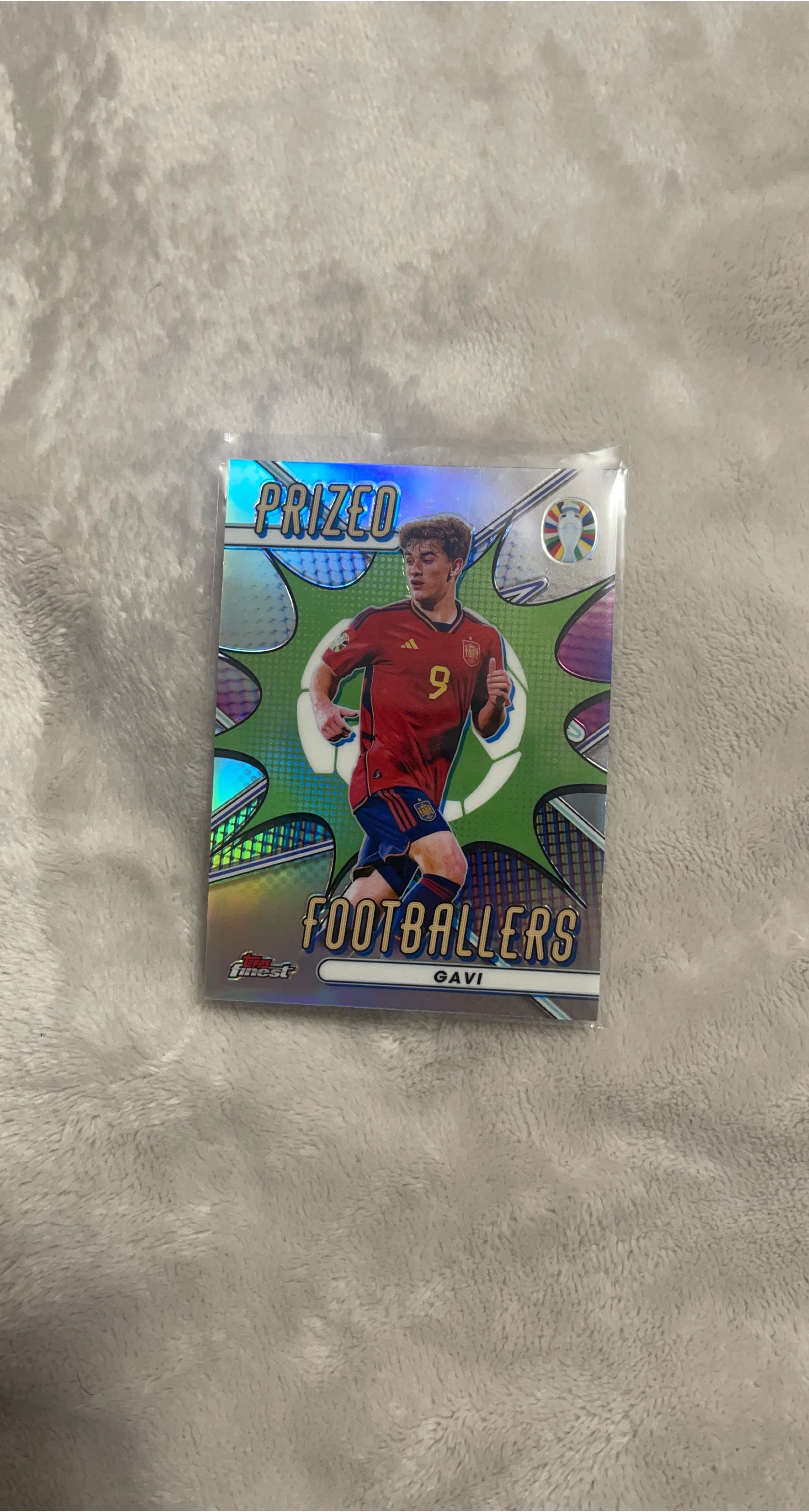 Topps Finest Prized Footballers Gavi Trading Card thumbnail
