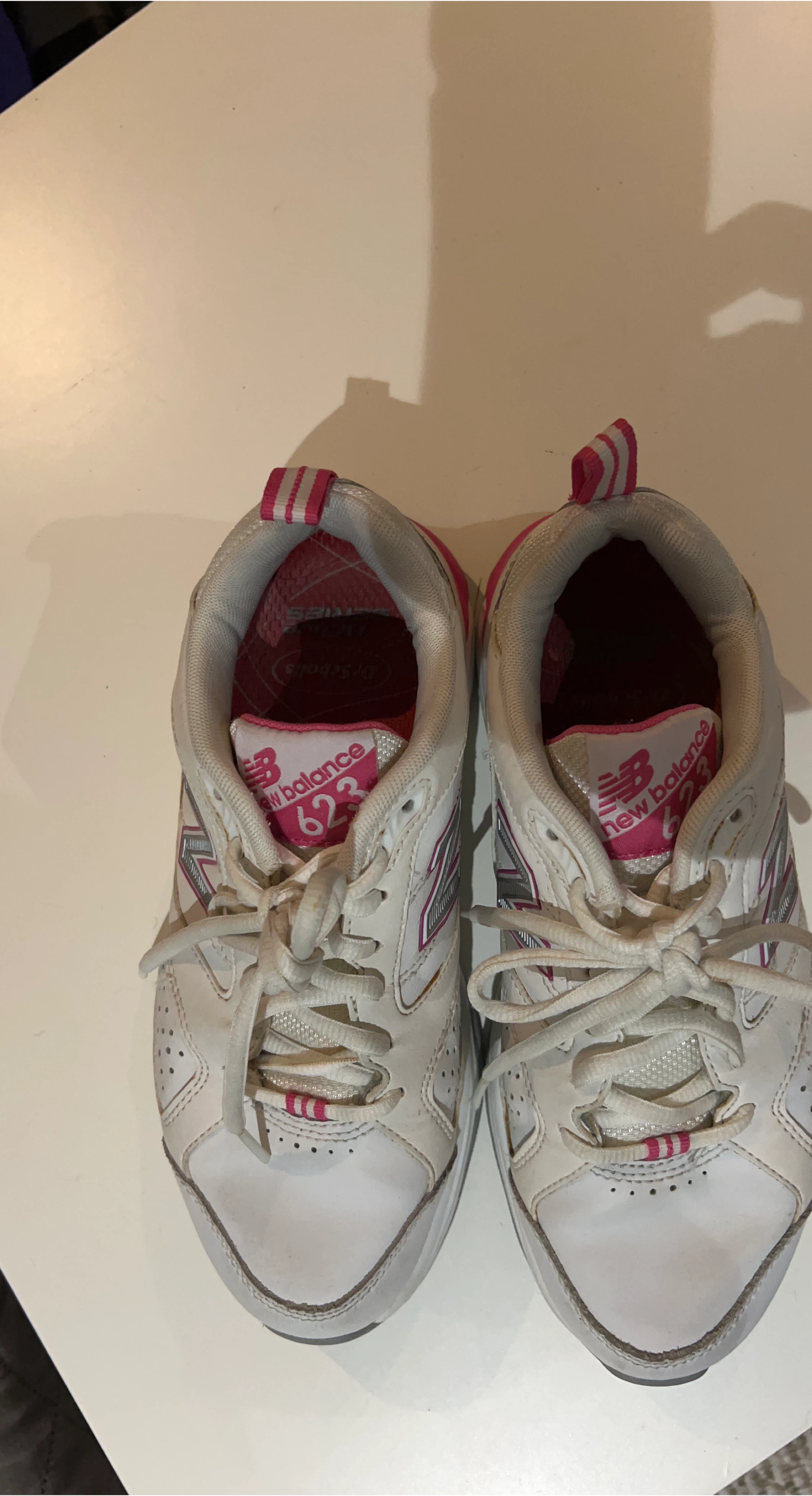 New Balance 623 White/Pink Sneakers