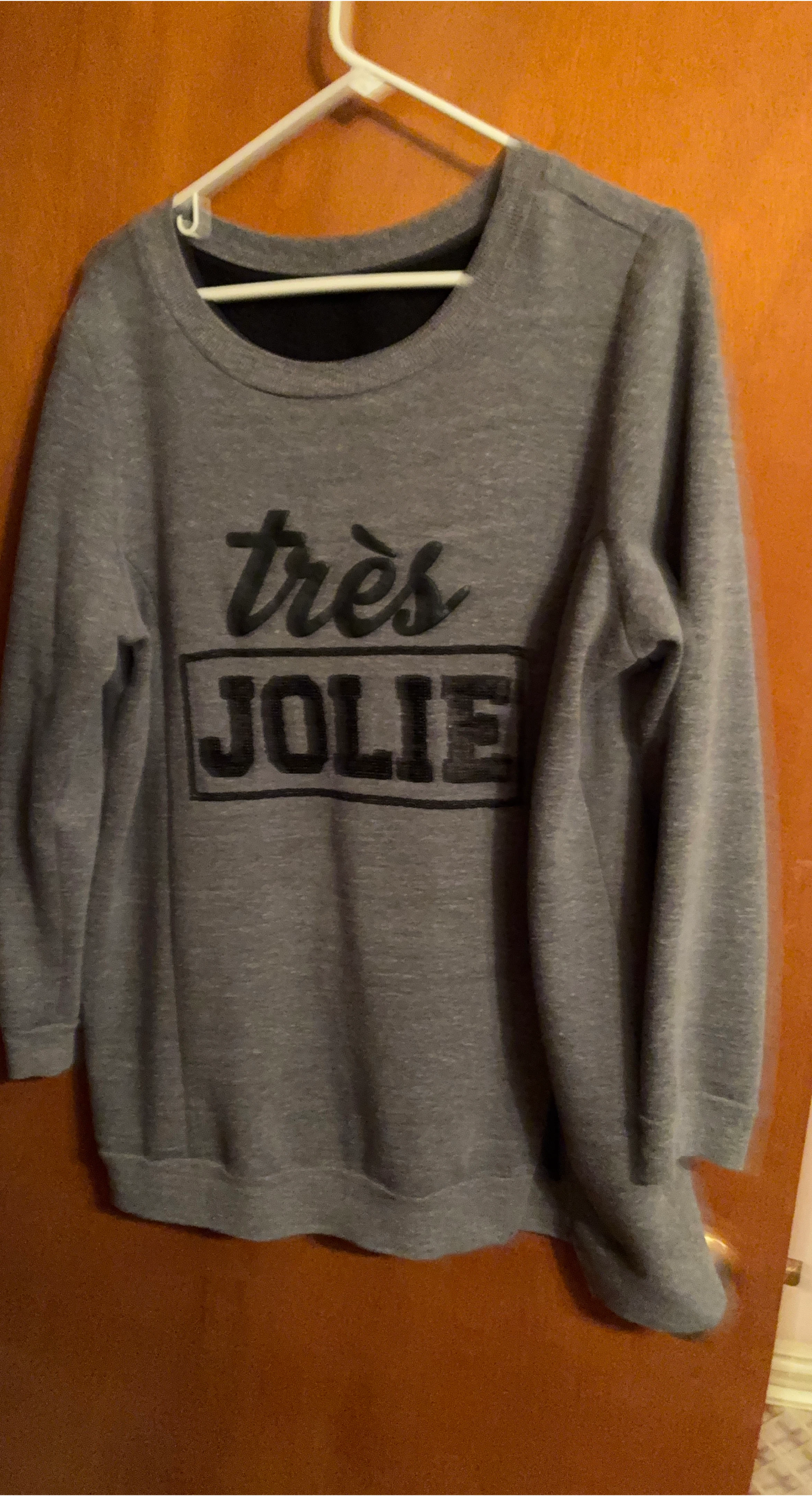 Grey 'Très Jolie' Sweatshirt thumbnail