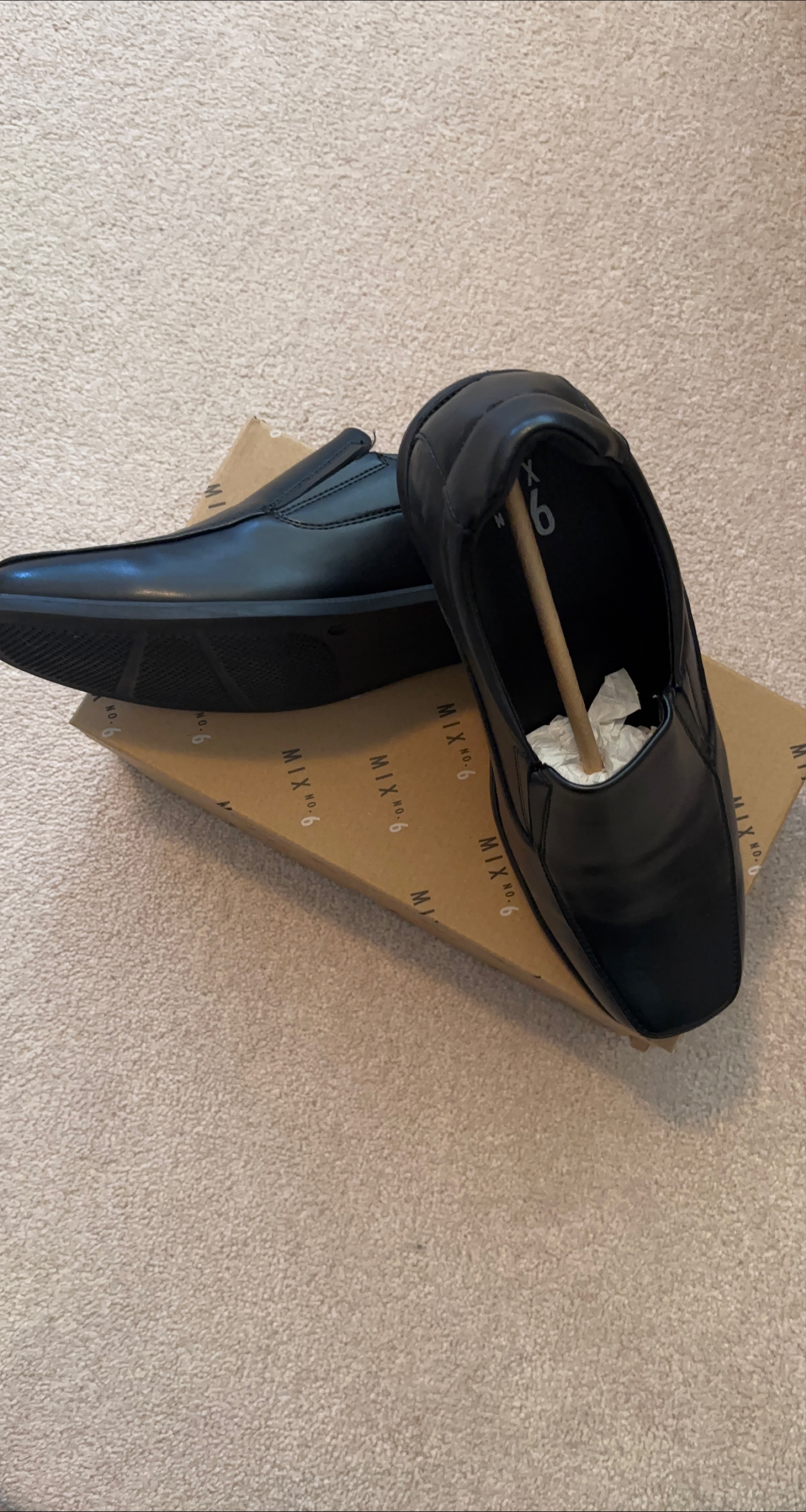 New MIX No. 6 Black Dress Shoes - Size 7 thumbnail