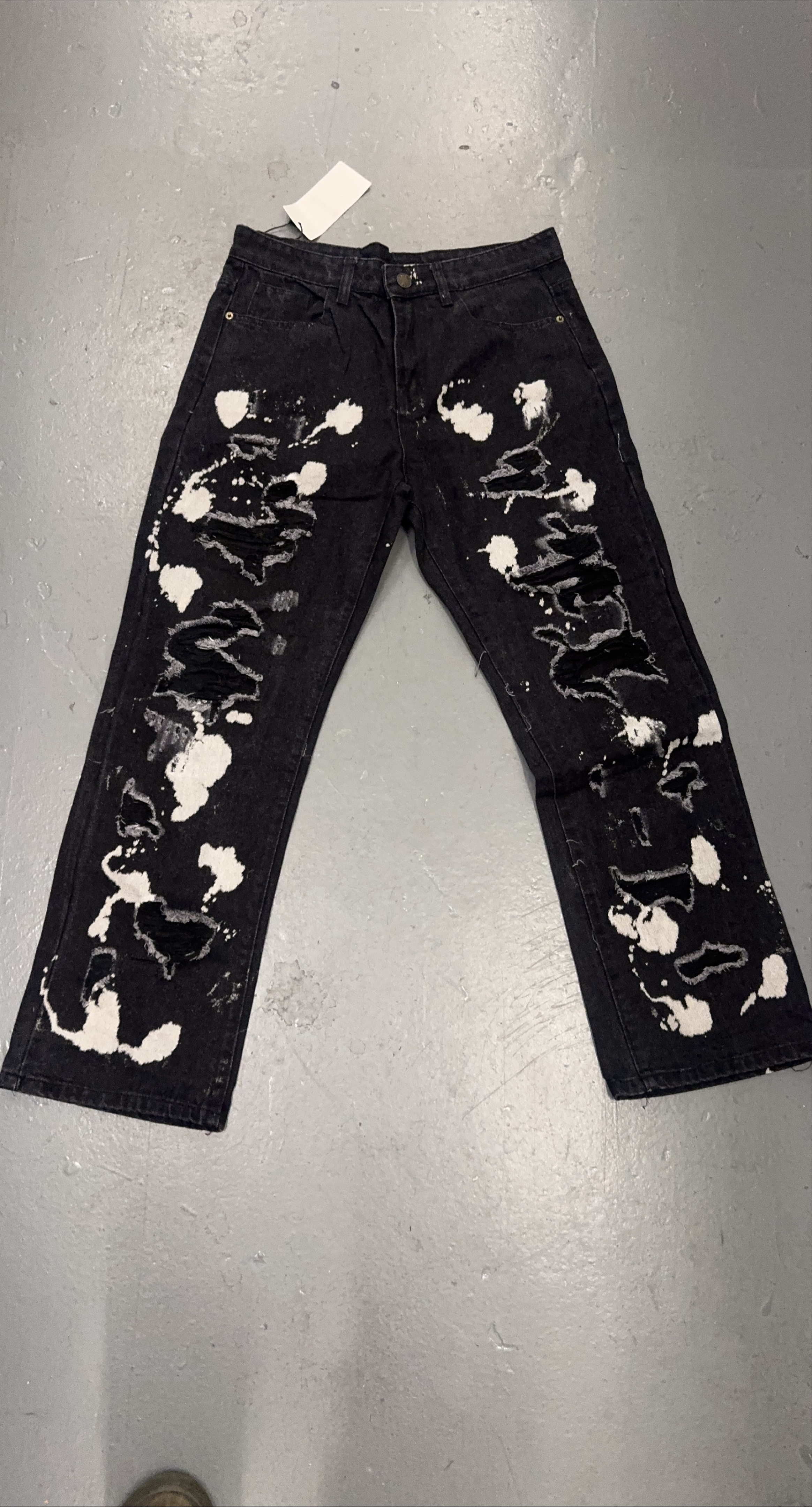 Distressed Black Denim Jeans thumbnail