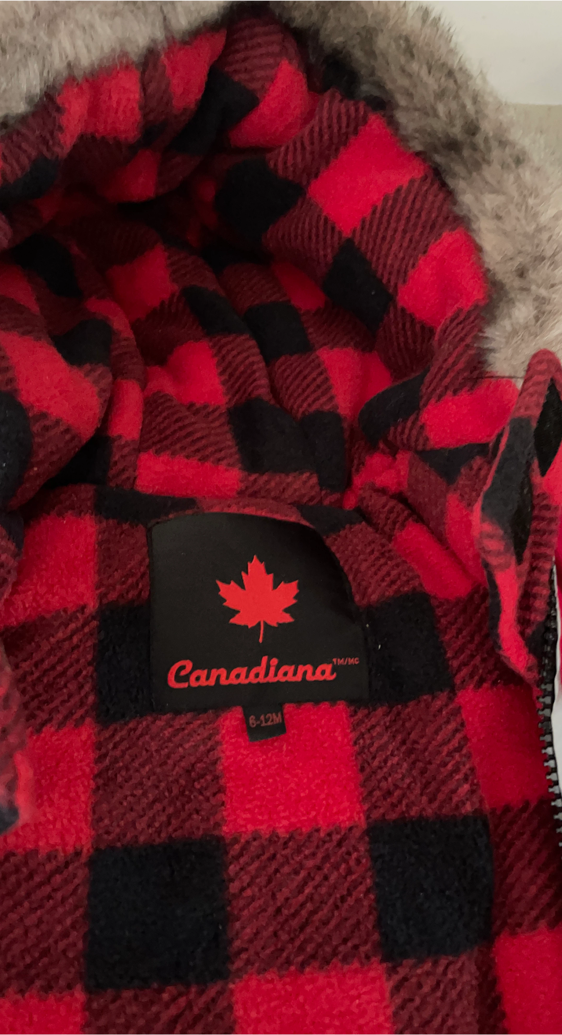 Canadiana 6-12M Red Snowsuit thumbnail
