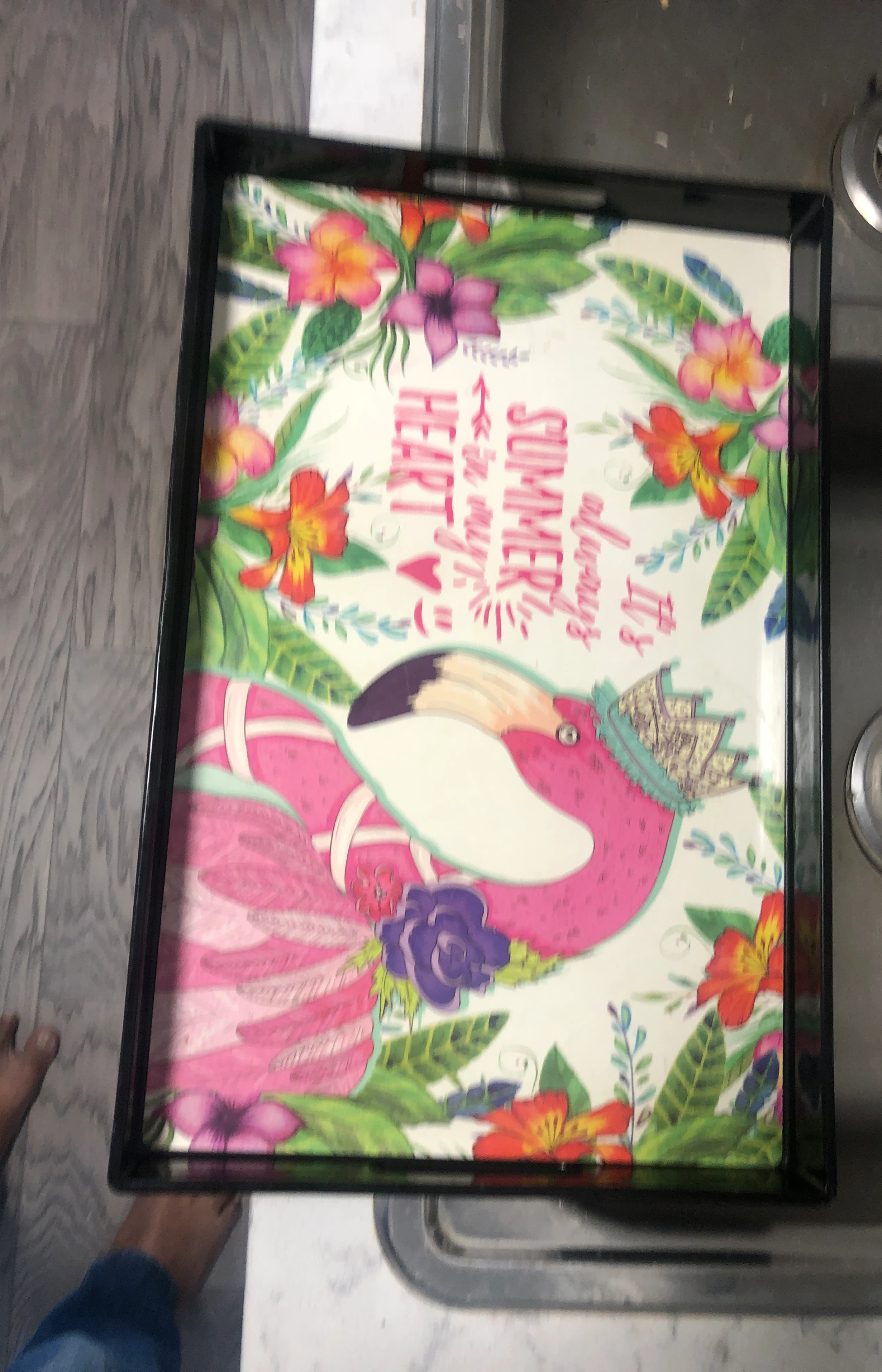Decorative Flamingo Tray thumbnail