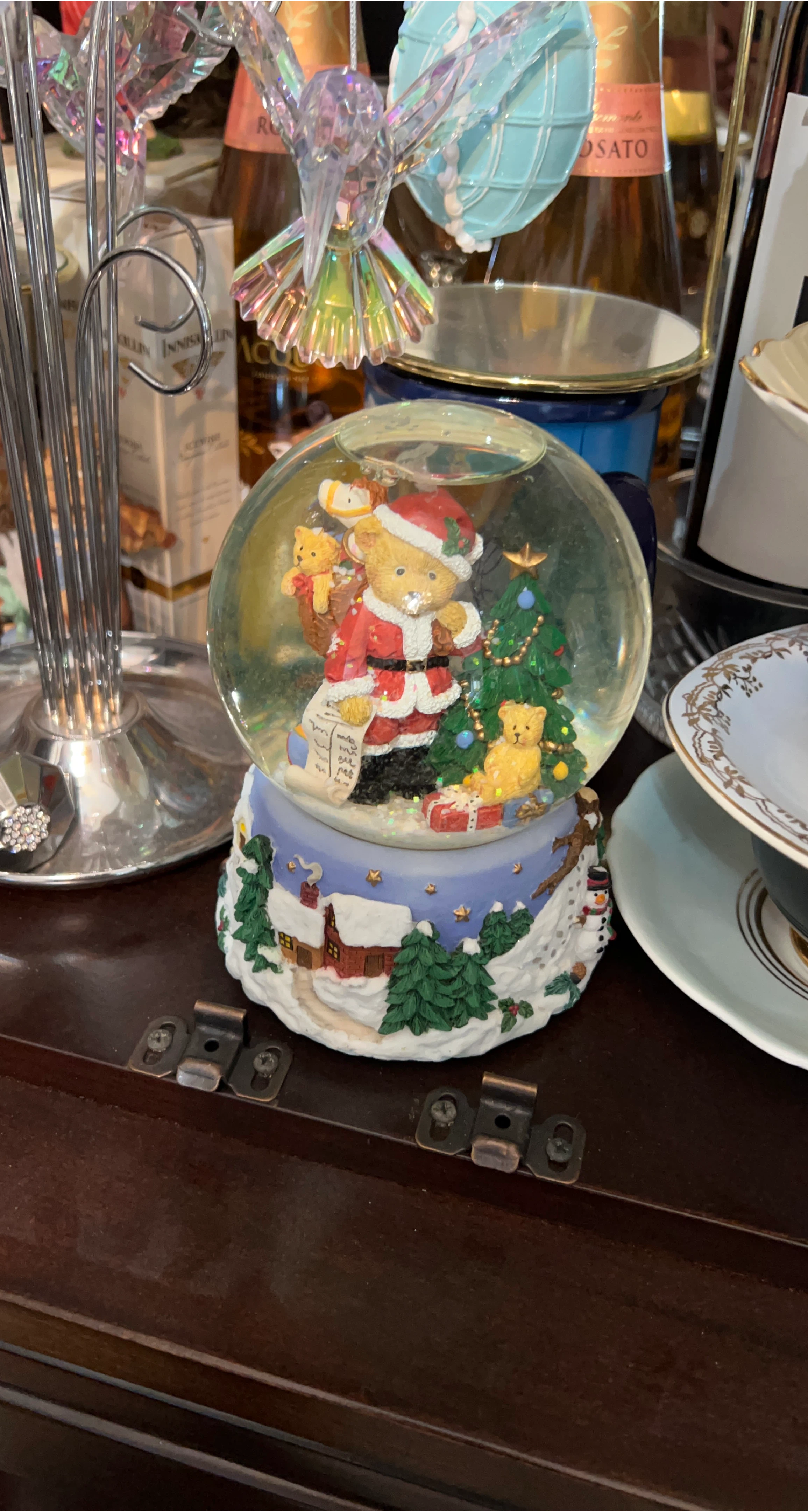 Cherished Teddies Musical Christmas Snow Globe thumbnail