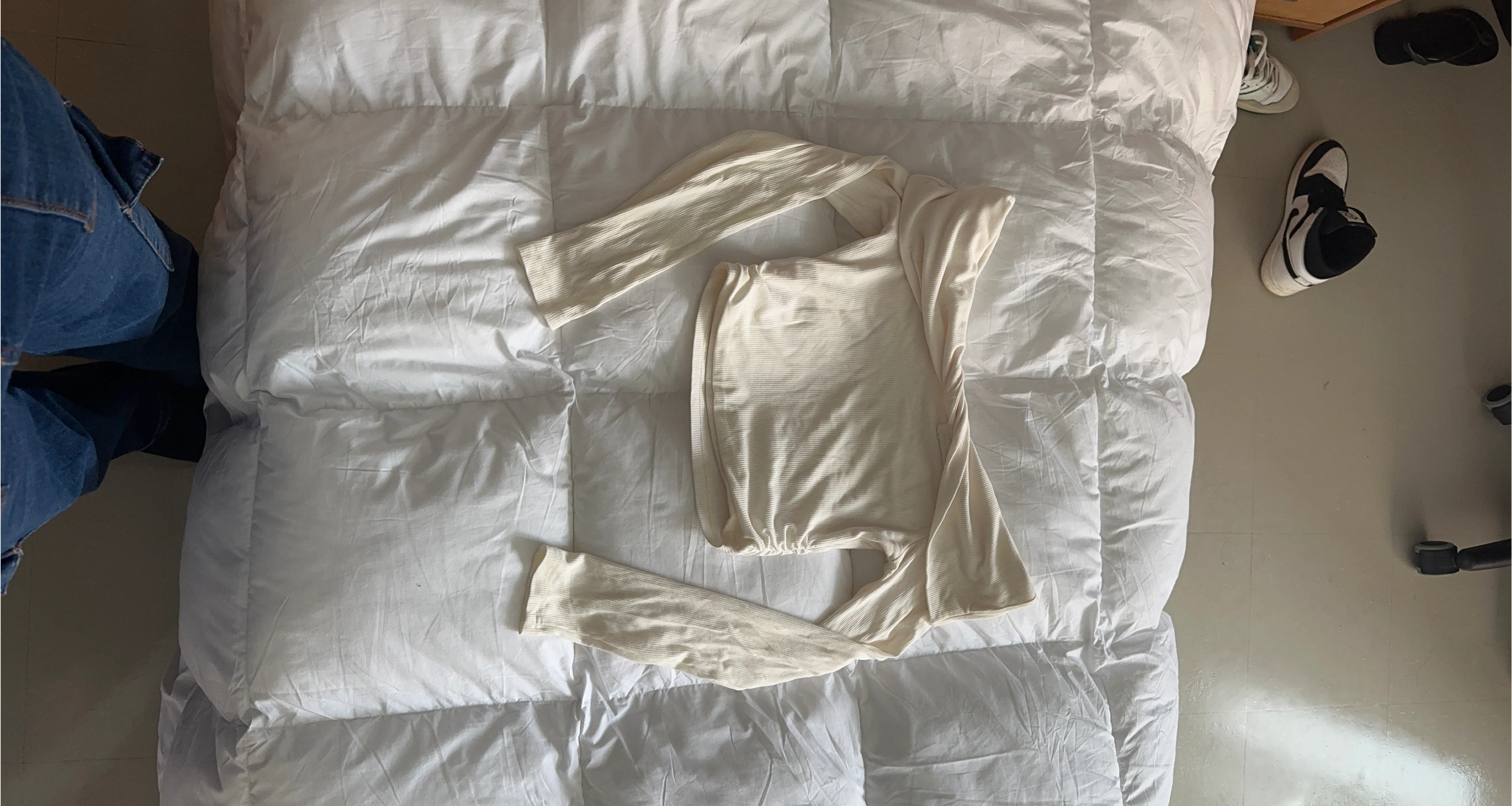 Long Sleeve Cream Top thumbnail