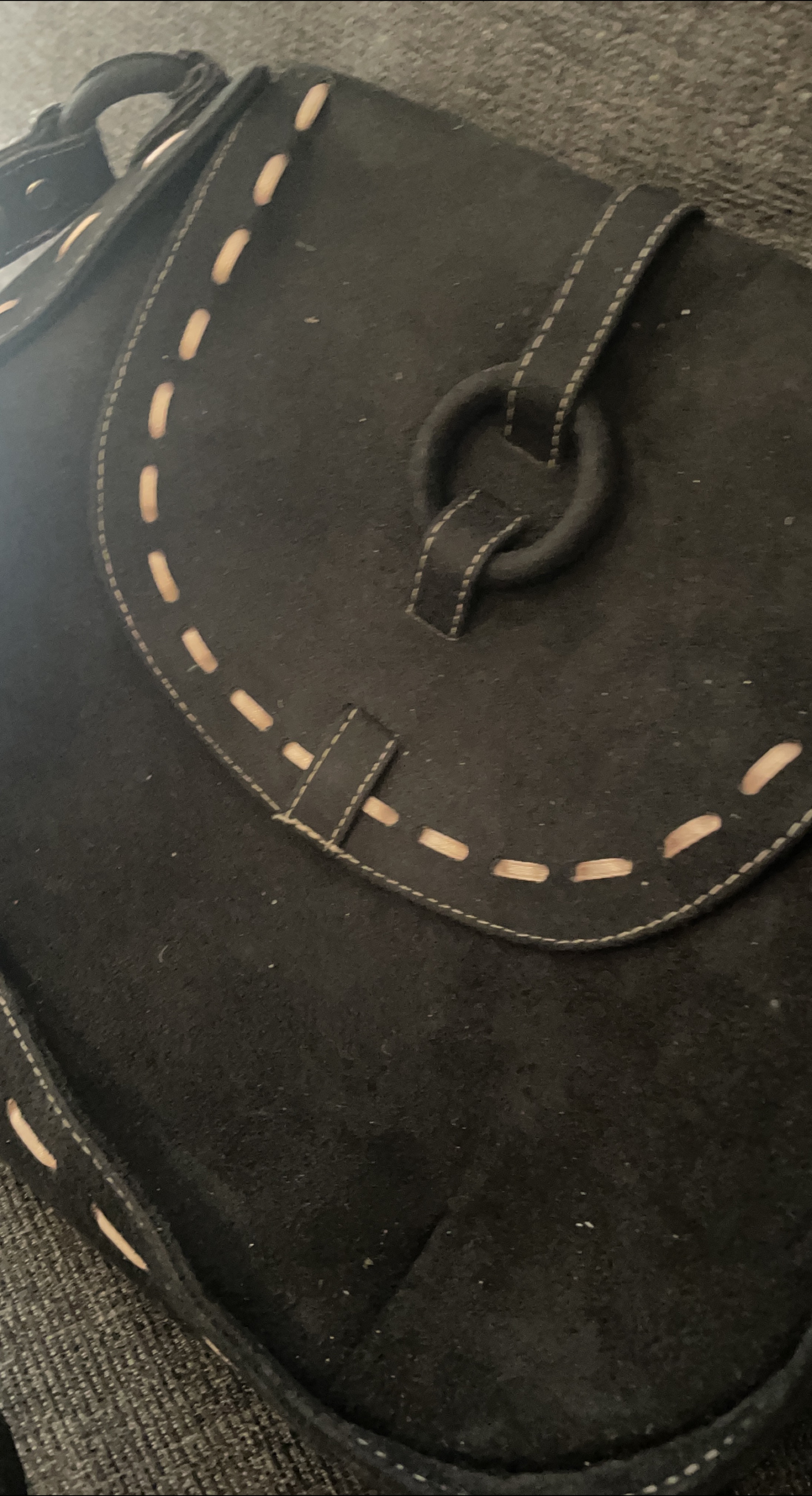 Black Suede Shoulder Bag thumbnail