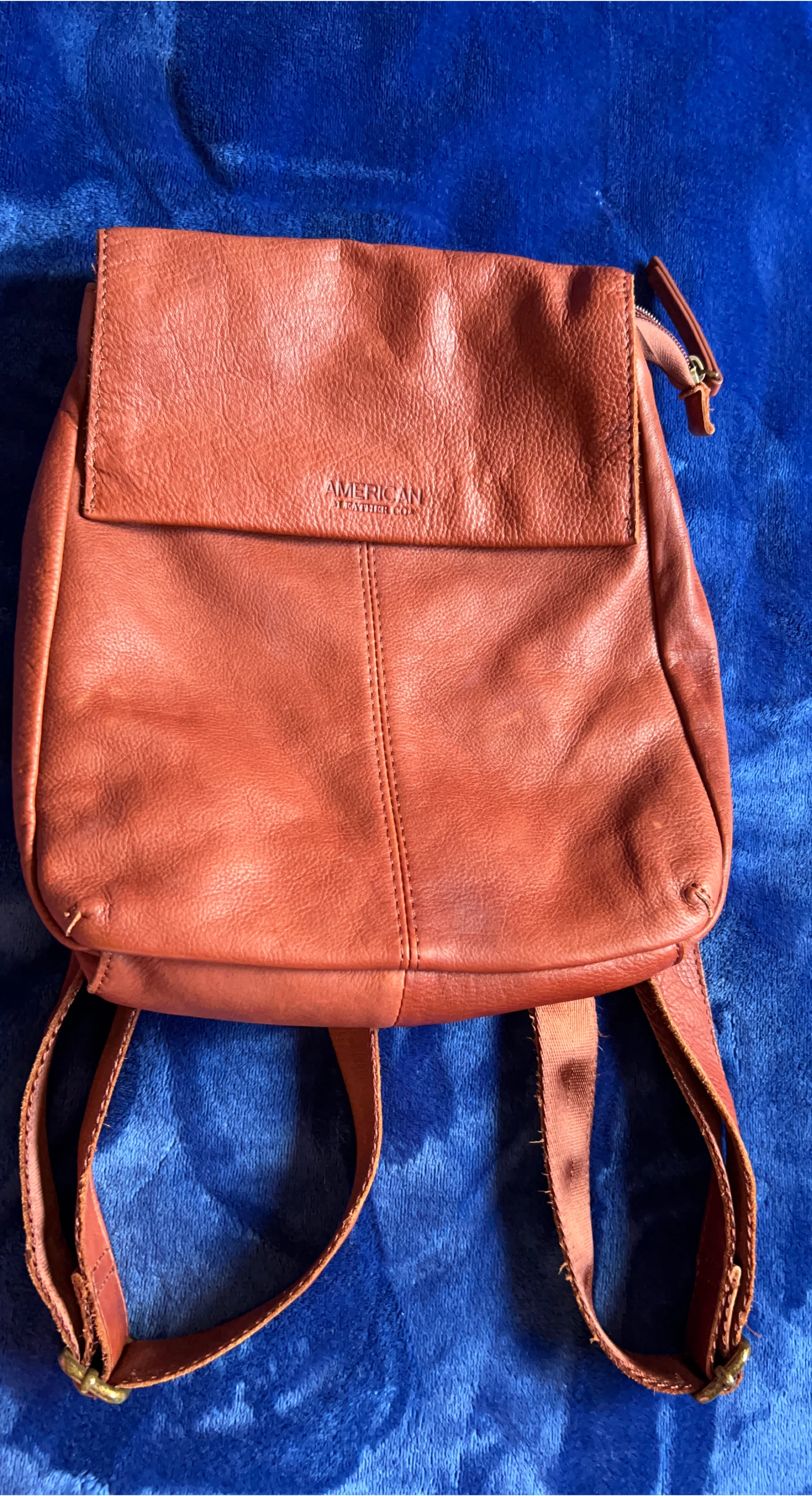 American Leather Co. Brown Leather Backpack