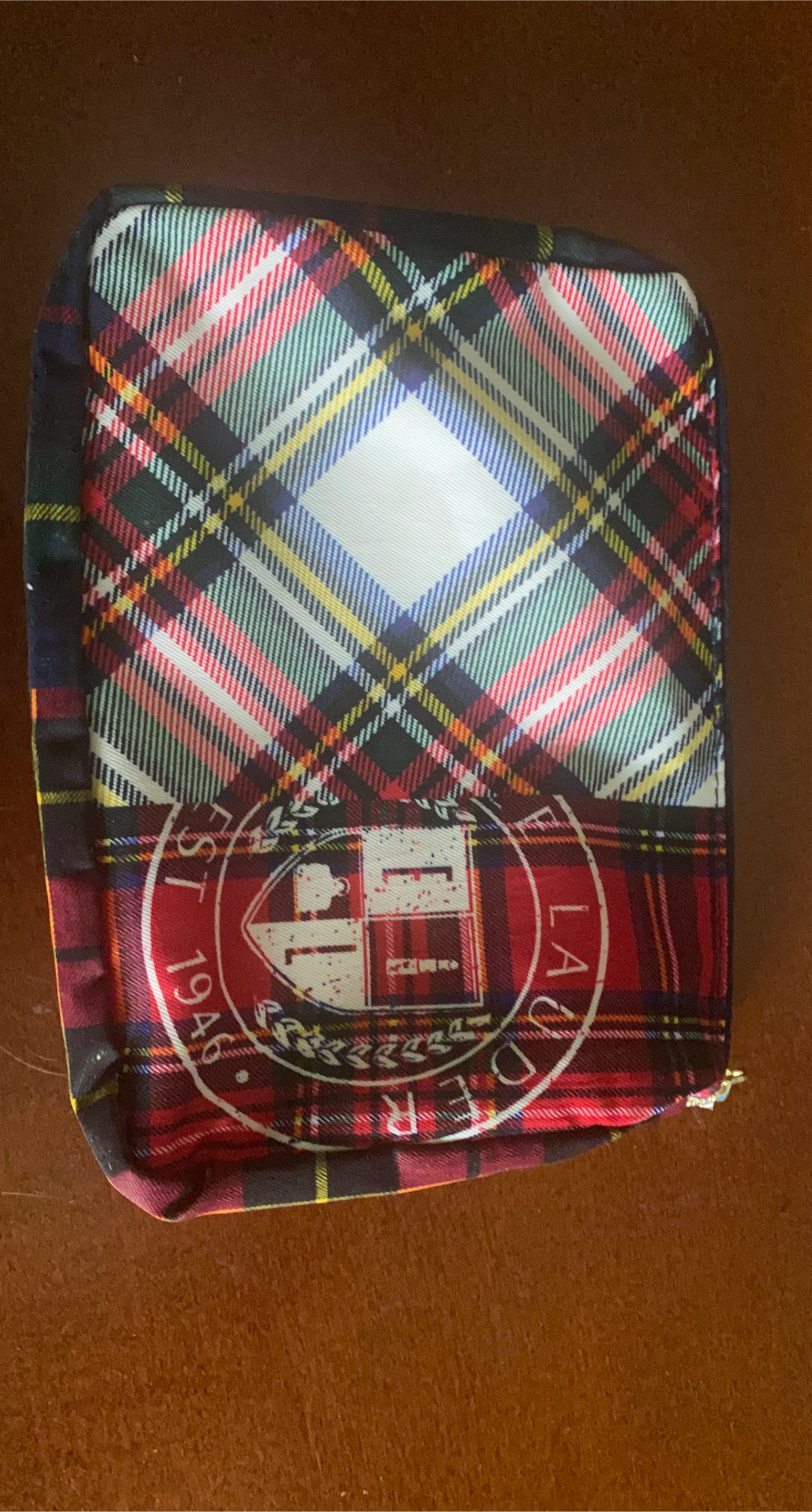 Lauder Est 1946 Plaid Cosmetic Bag thumbnail