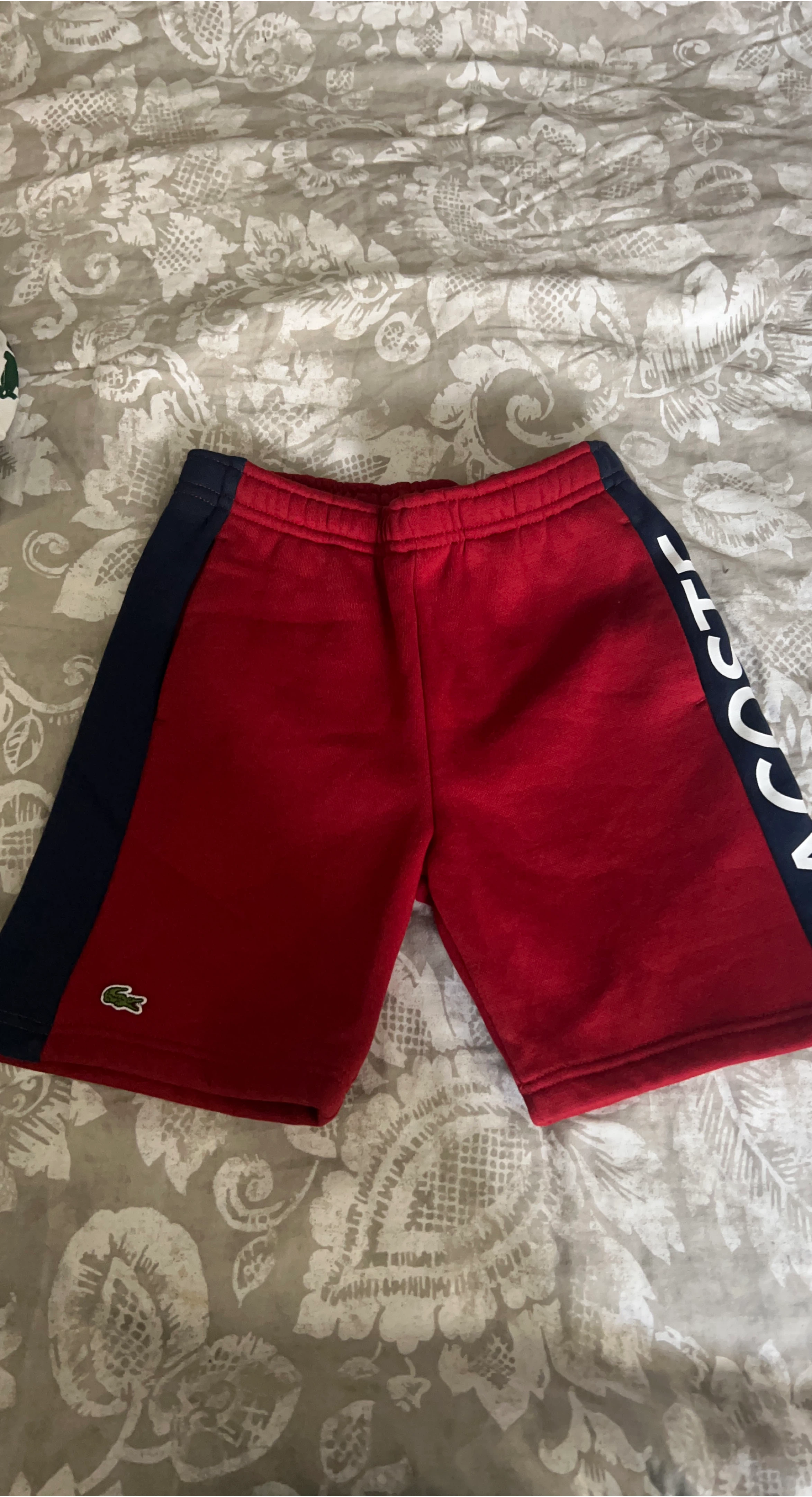 Lacoste Sport Fleece Shorts Red/Navy thumbnail