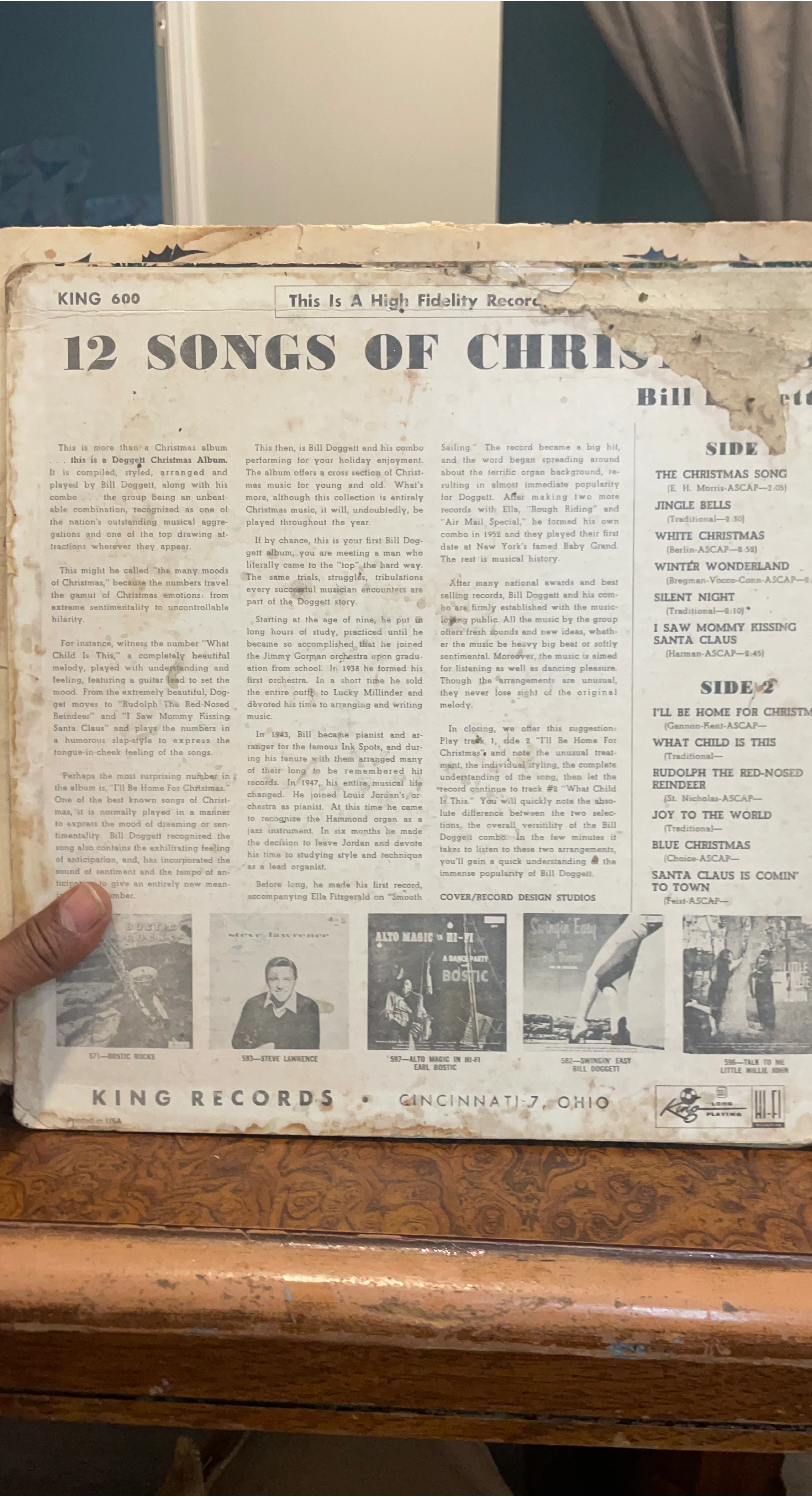 King Records 12 Songs of Christmas Vinyl thumbnail