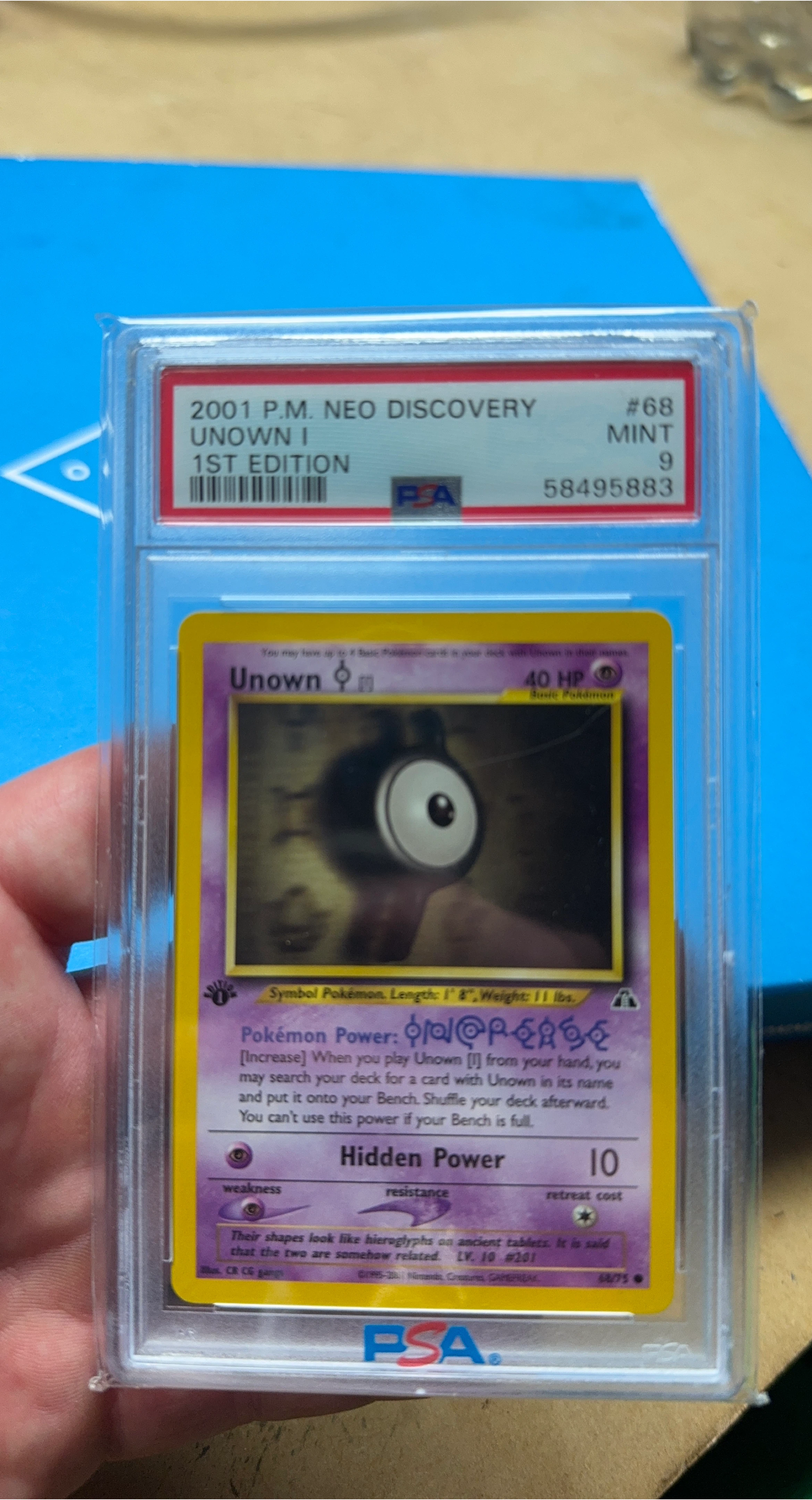 PSA Graded 2001 Pokemon Neo Discovery Unown I thumbnail
