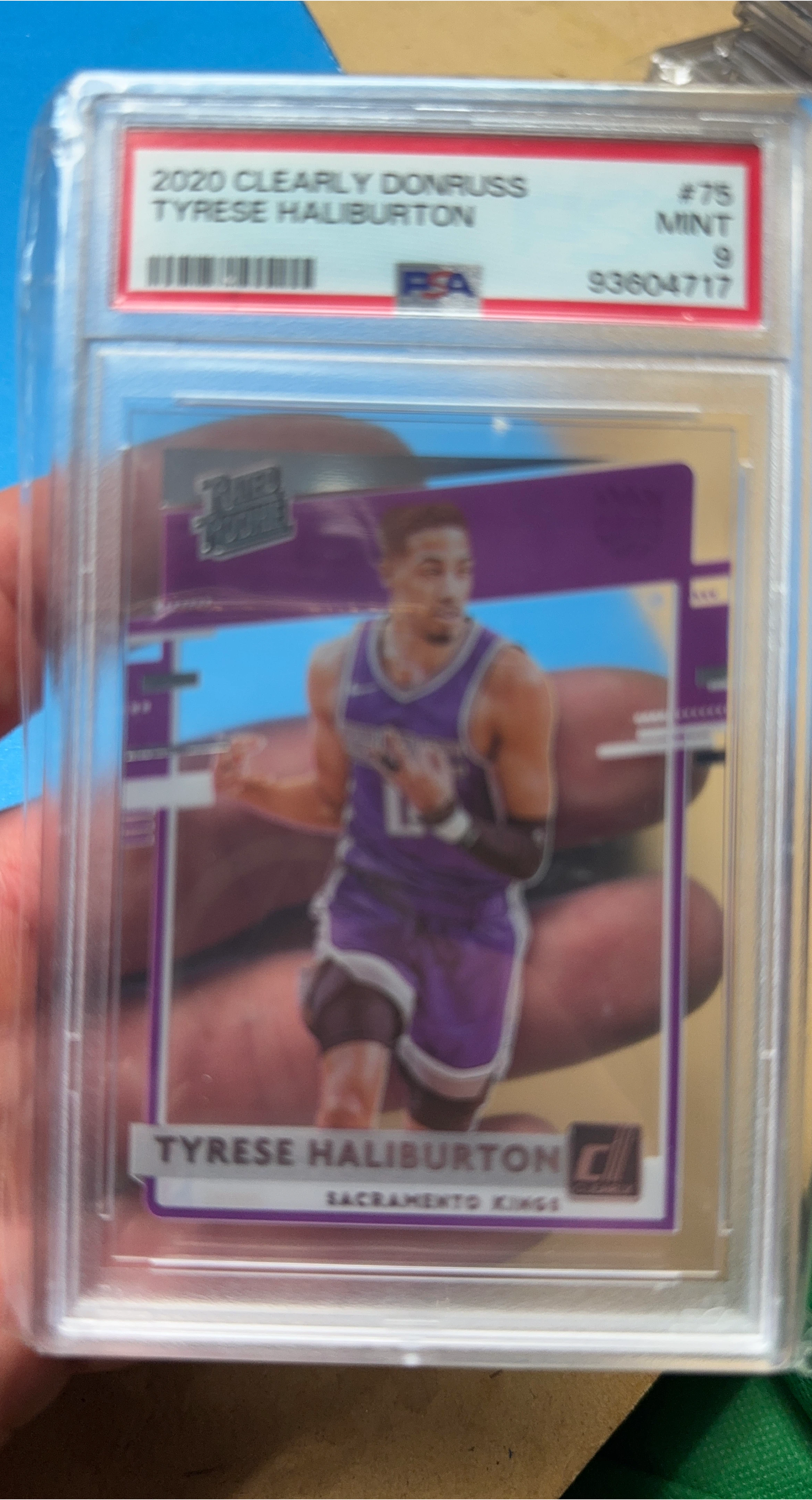 2020 Clearly Donruss Tyrese Haliburton #75 Mint 9 PSA thumbnail