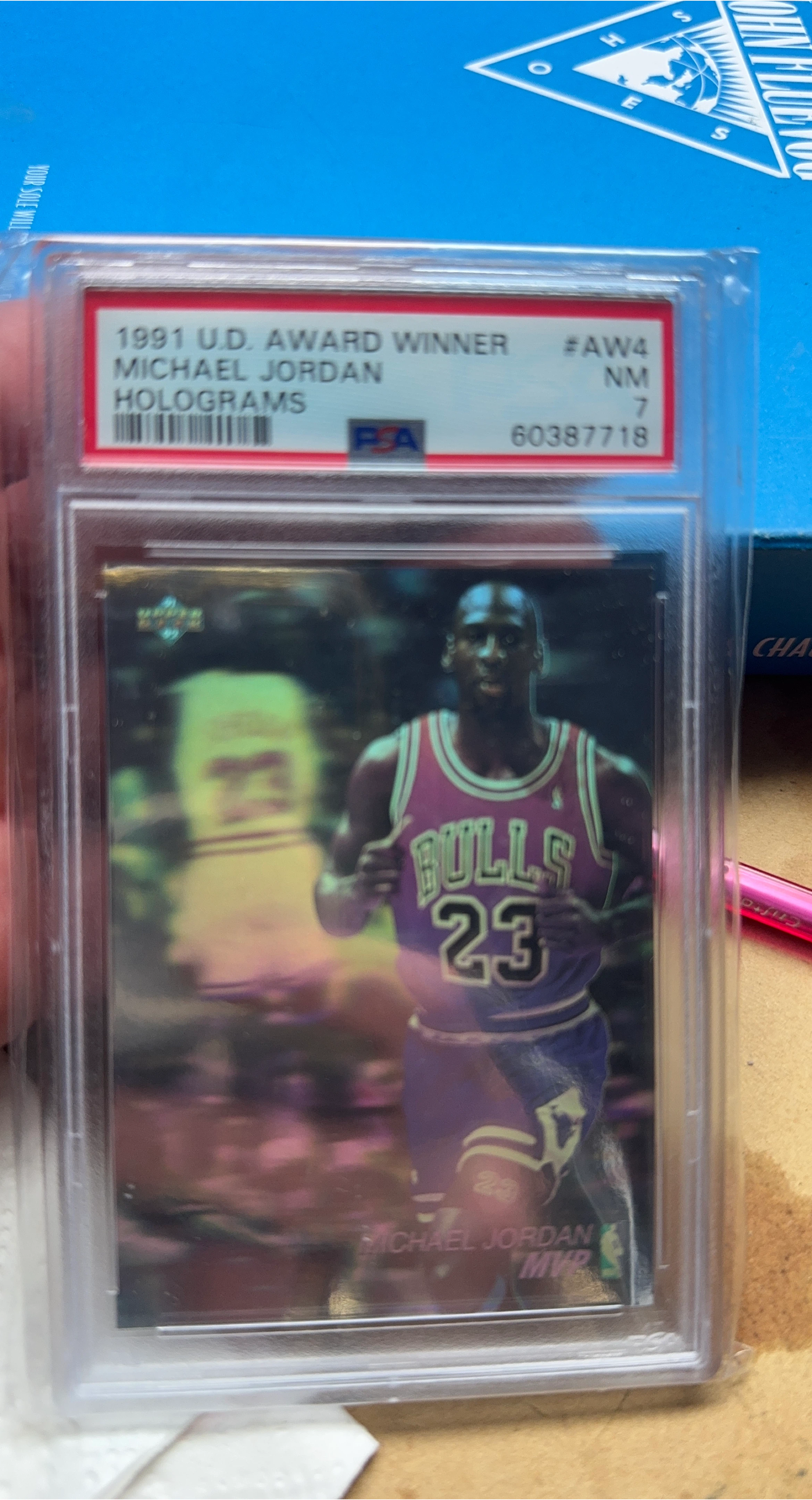1991 Michael Jordan Upper Deck Award Winner Hologram Card thumbnail