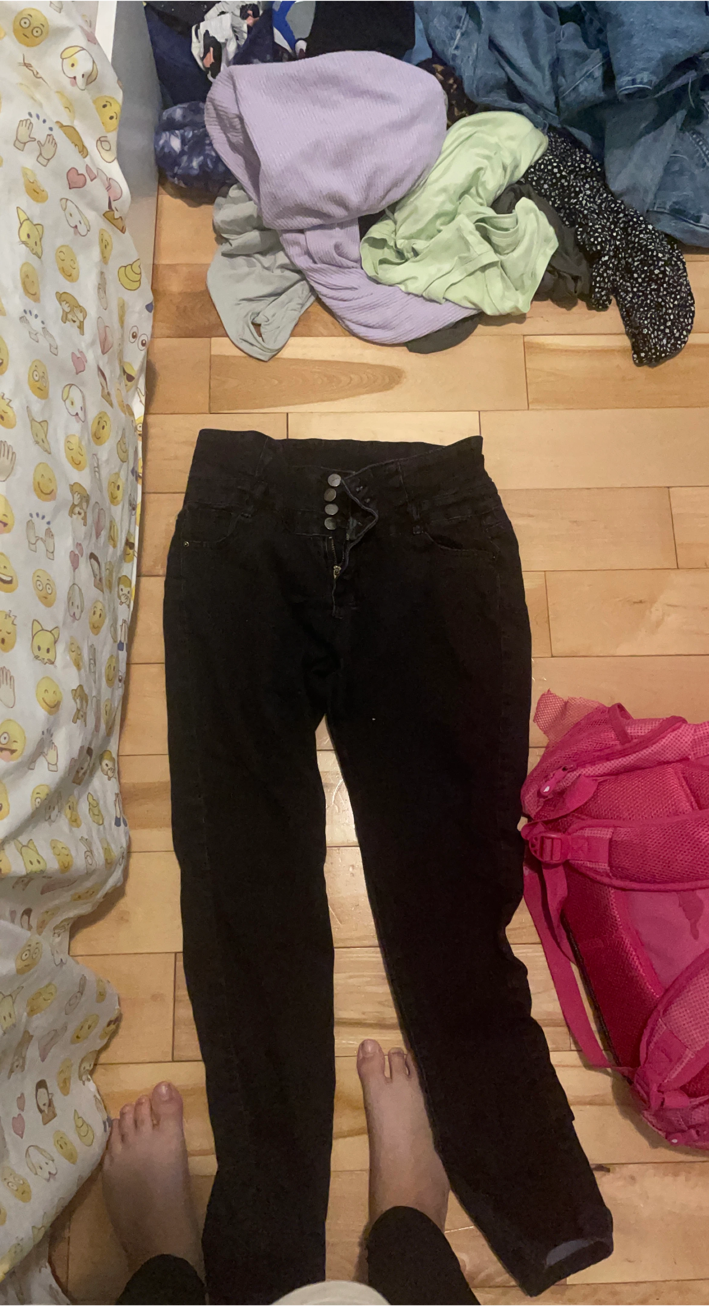 Pantalon noir taille haute