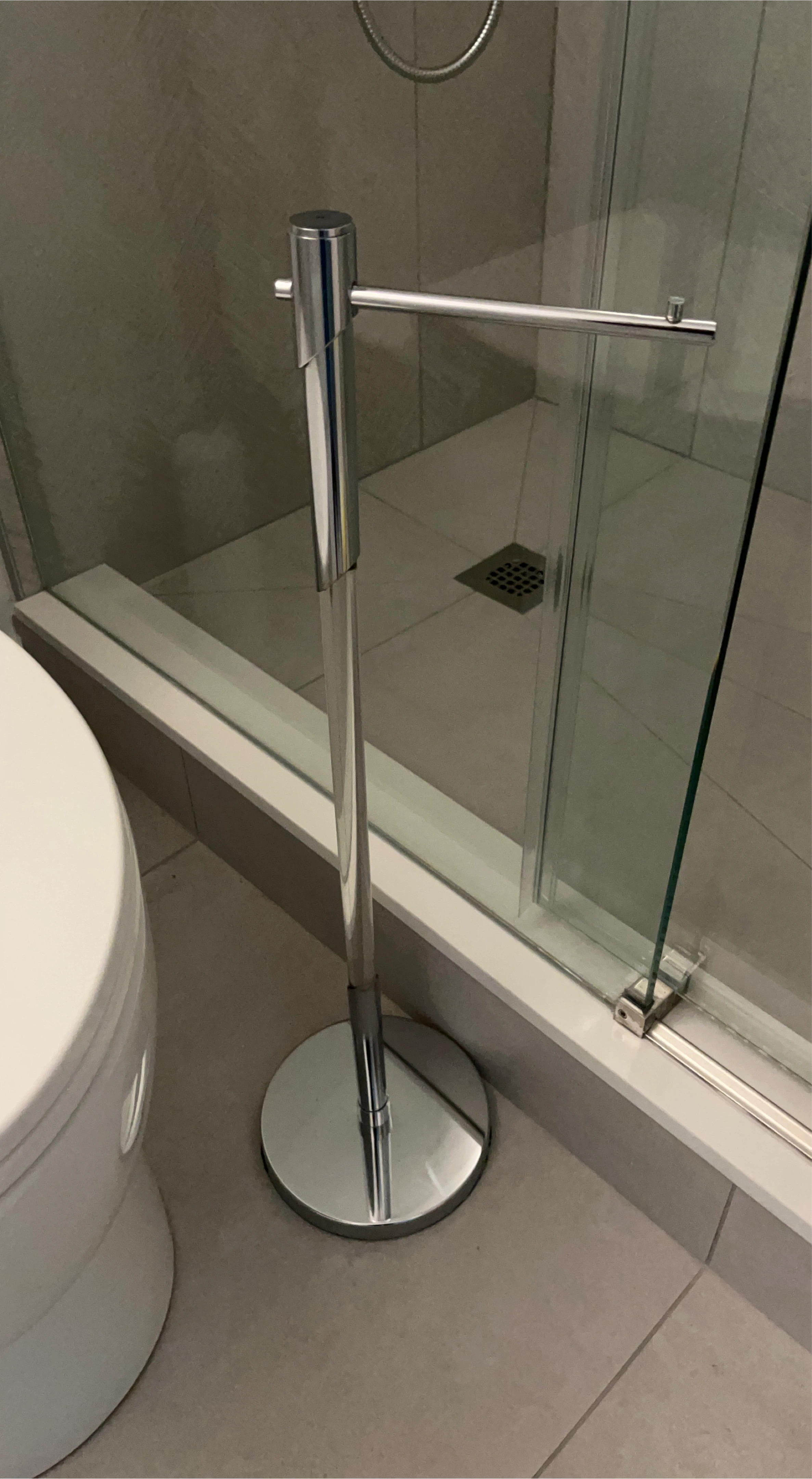 Freestanding Chrome Toilet Paper Holder thumbnail